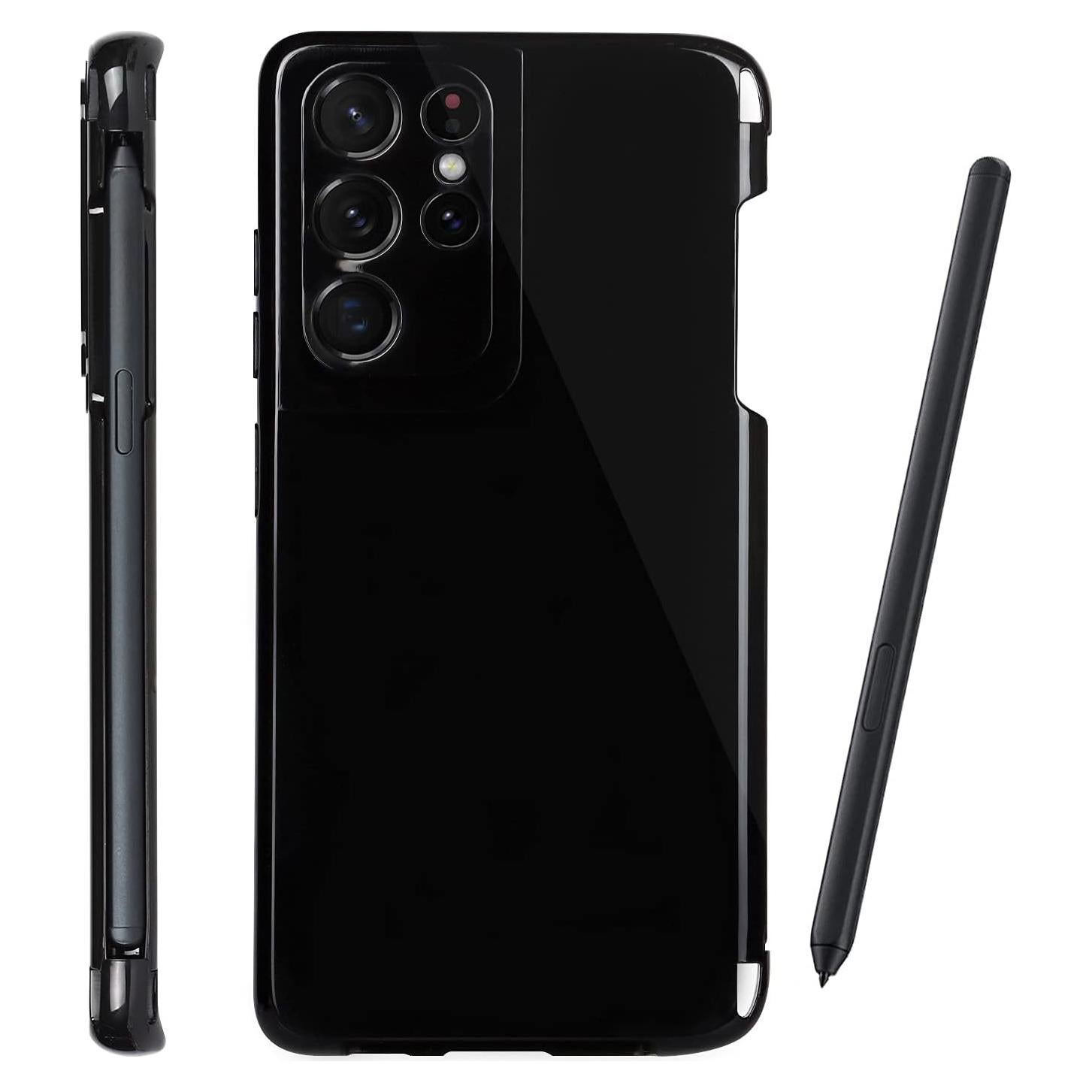 Funda protectora iCoverCase para Samsung Galaxy S21 Ultra - Negro