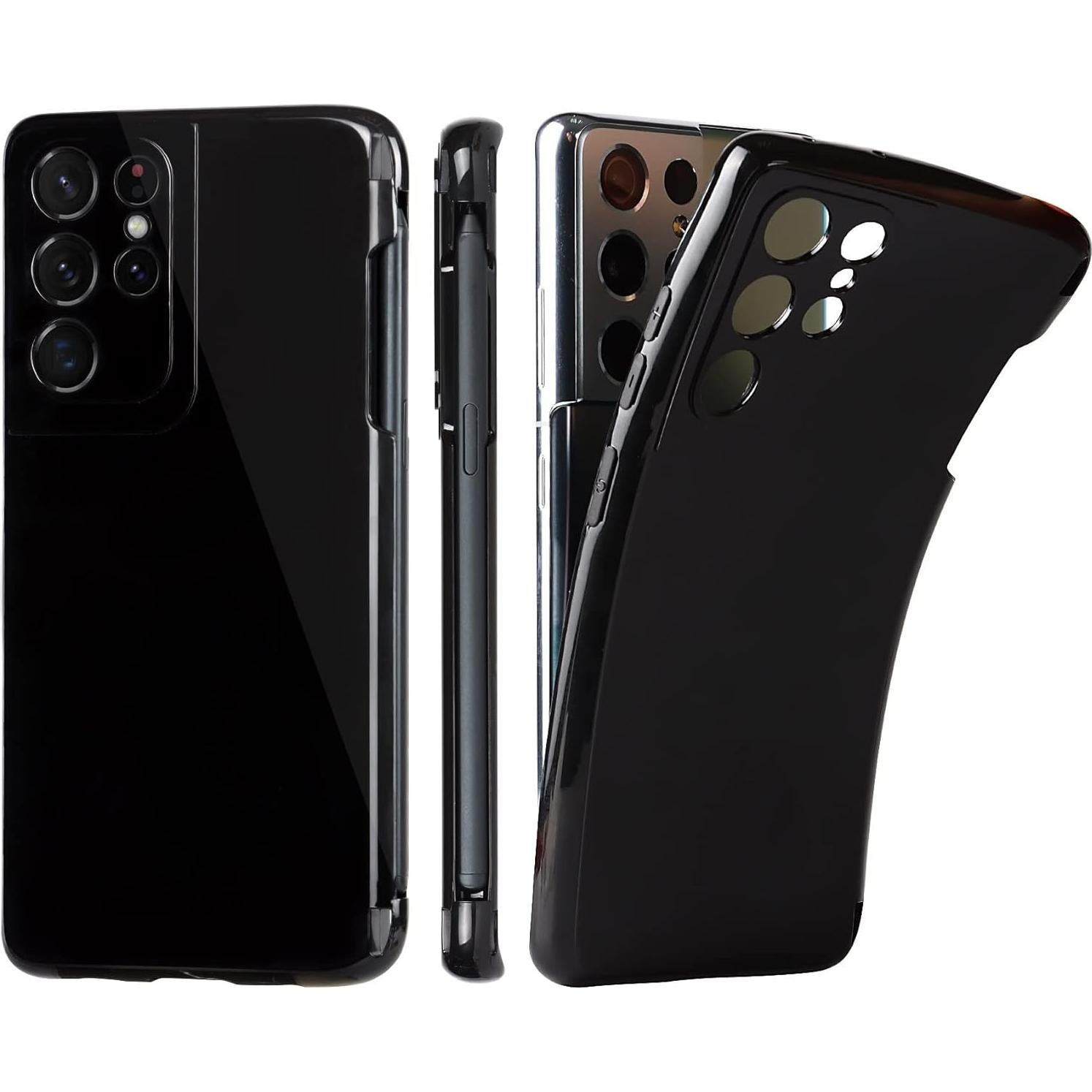 Funda protectora iCoverCase para Samsung Galaxy S21 Ultra - Negro