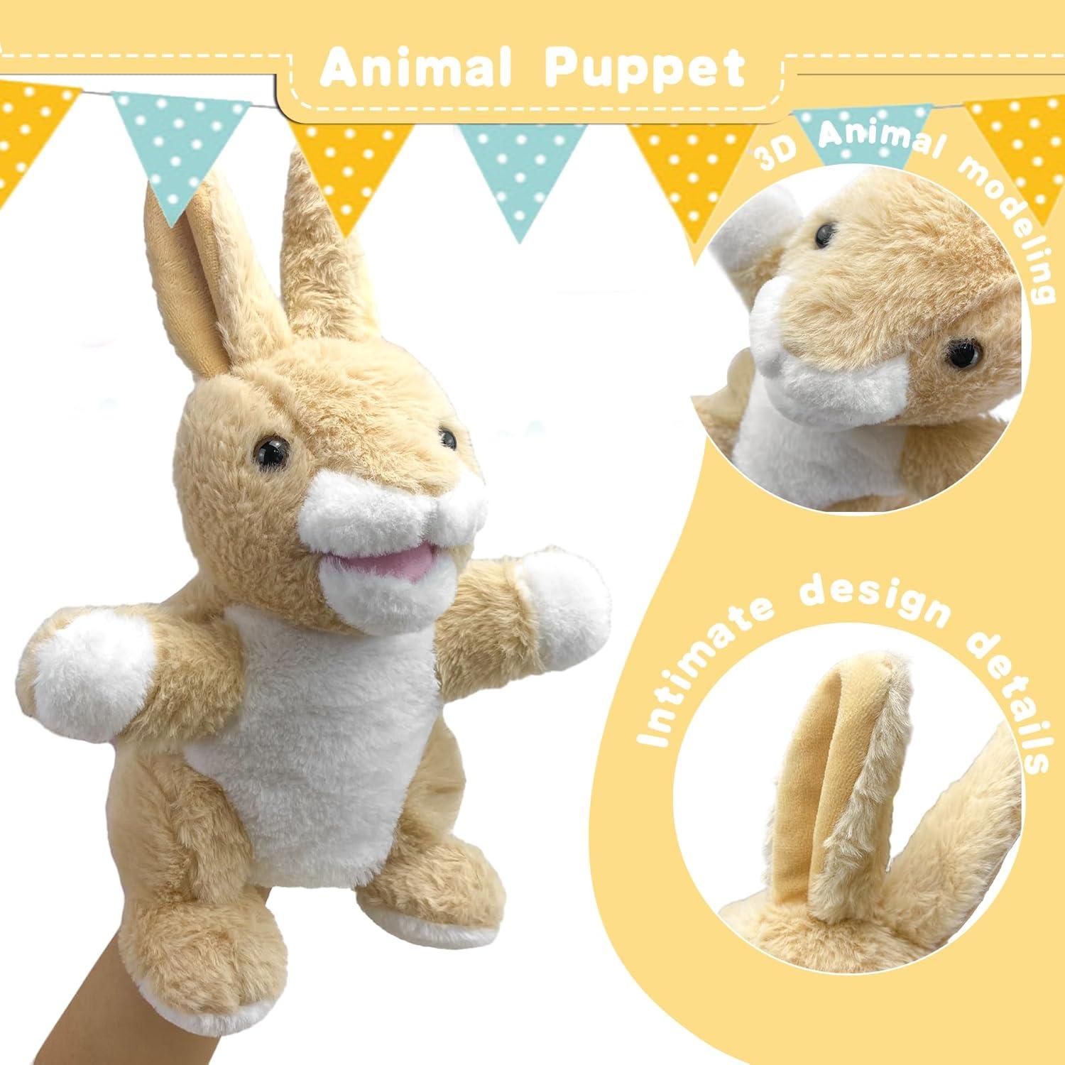 Títere de Mano Conejo Okegztoa 23 cm Boca Movible Juguete