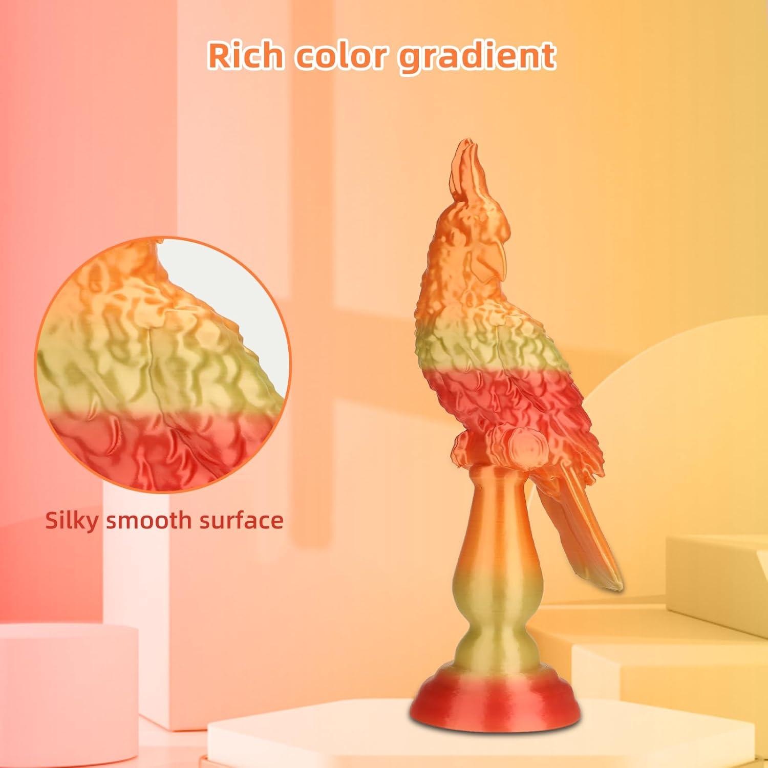 Filamento PLA 3D de Seda 1.75mm 1kg Naranja Sangre Arcoíris