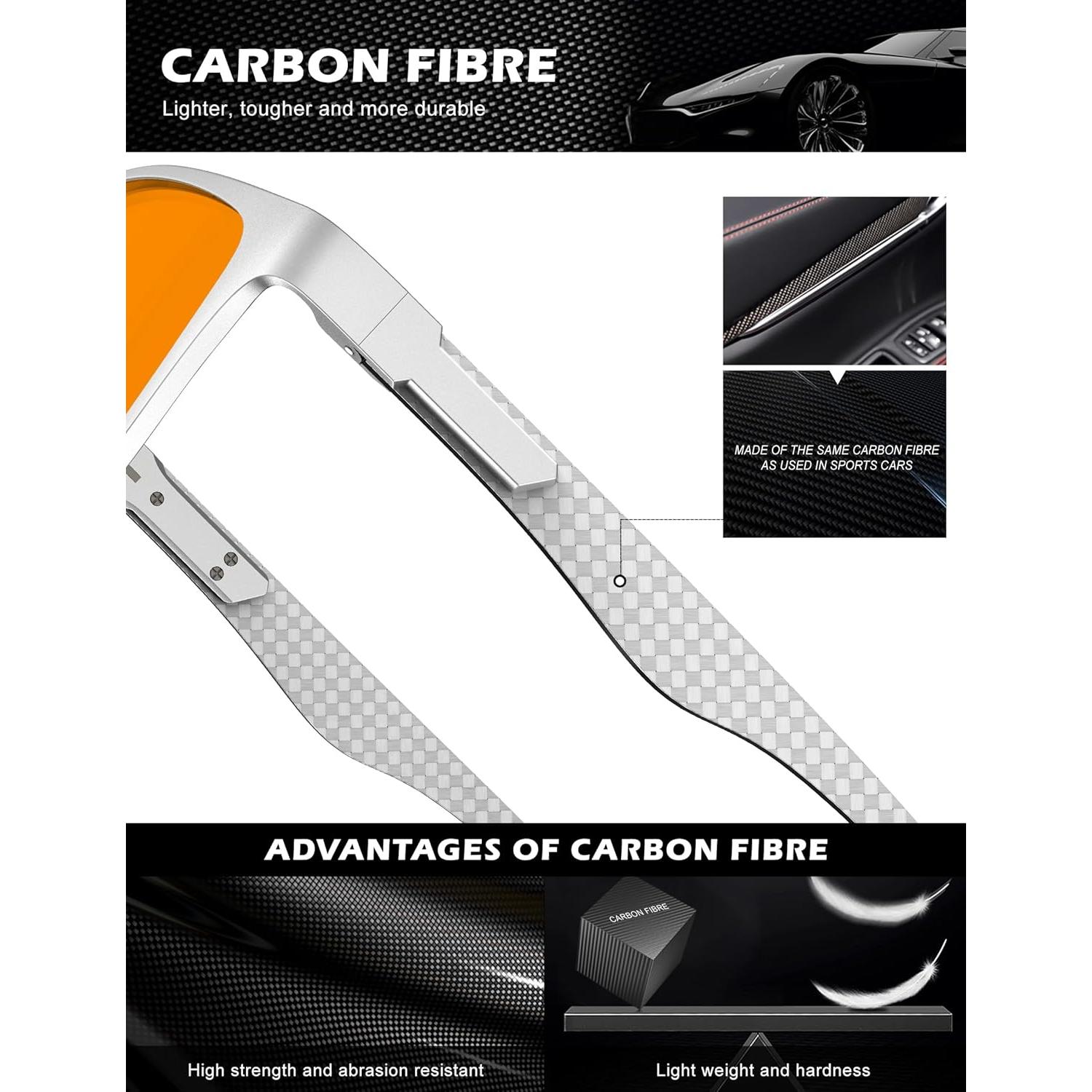 Gafas de Luz Azul ANYLUV Plata Fibra de Carbono Ligeras