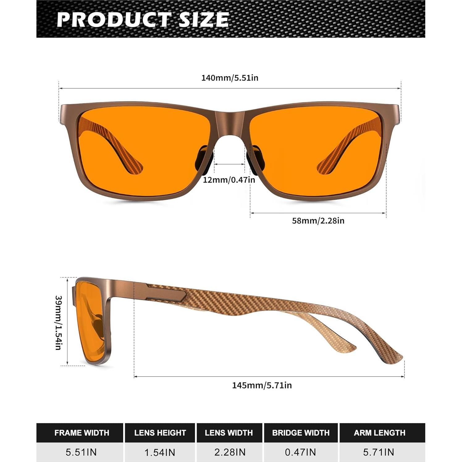 Gafas de Luz Azul ANYLUV para Hombres - Protección Visual