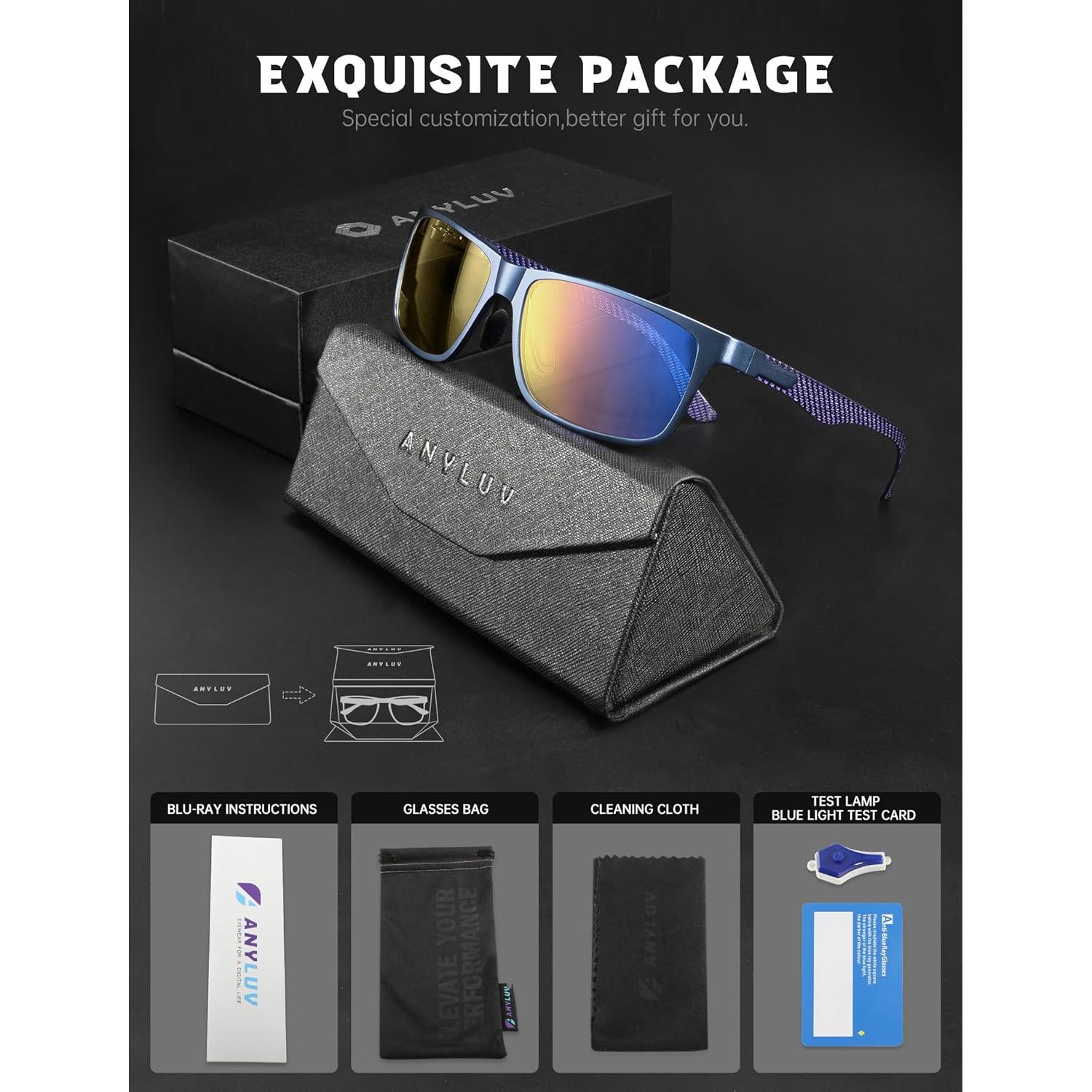 Gafas de Luz Azul ANYLUV para Hombres - Protección Ocular