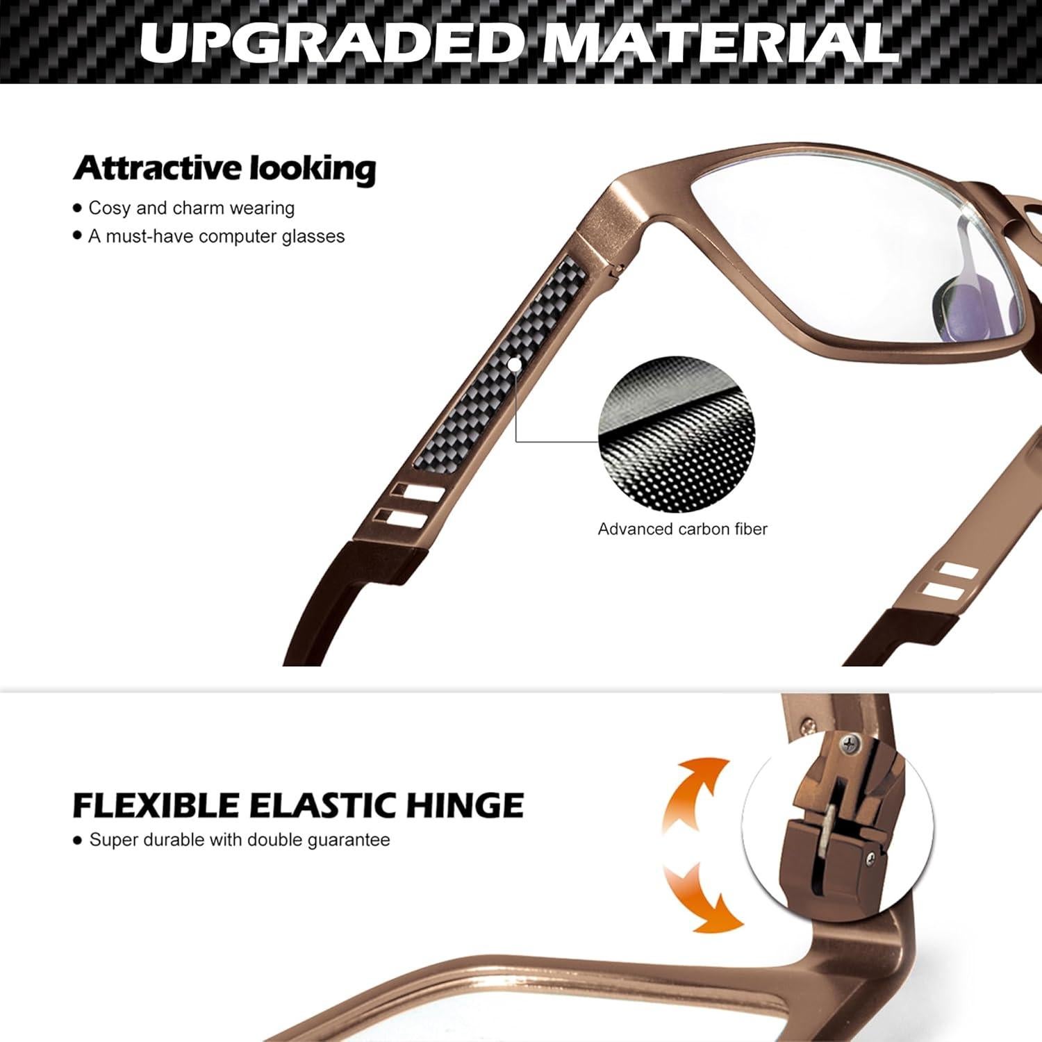 Gafas de Luz Azul ANYLUV 03-Té Marrón Protección Diaria