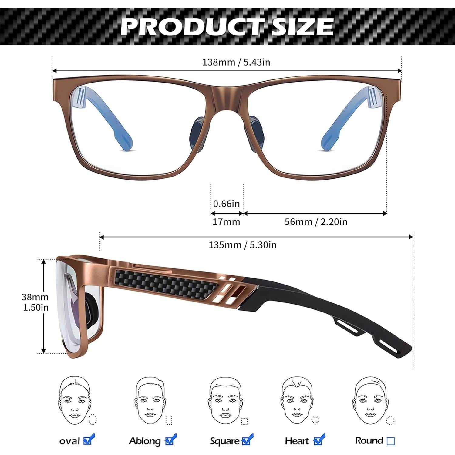 Gafas de Luz Azul ANYLUV 03-Té Marrón Protección Diaria