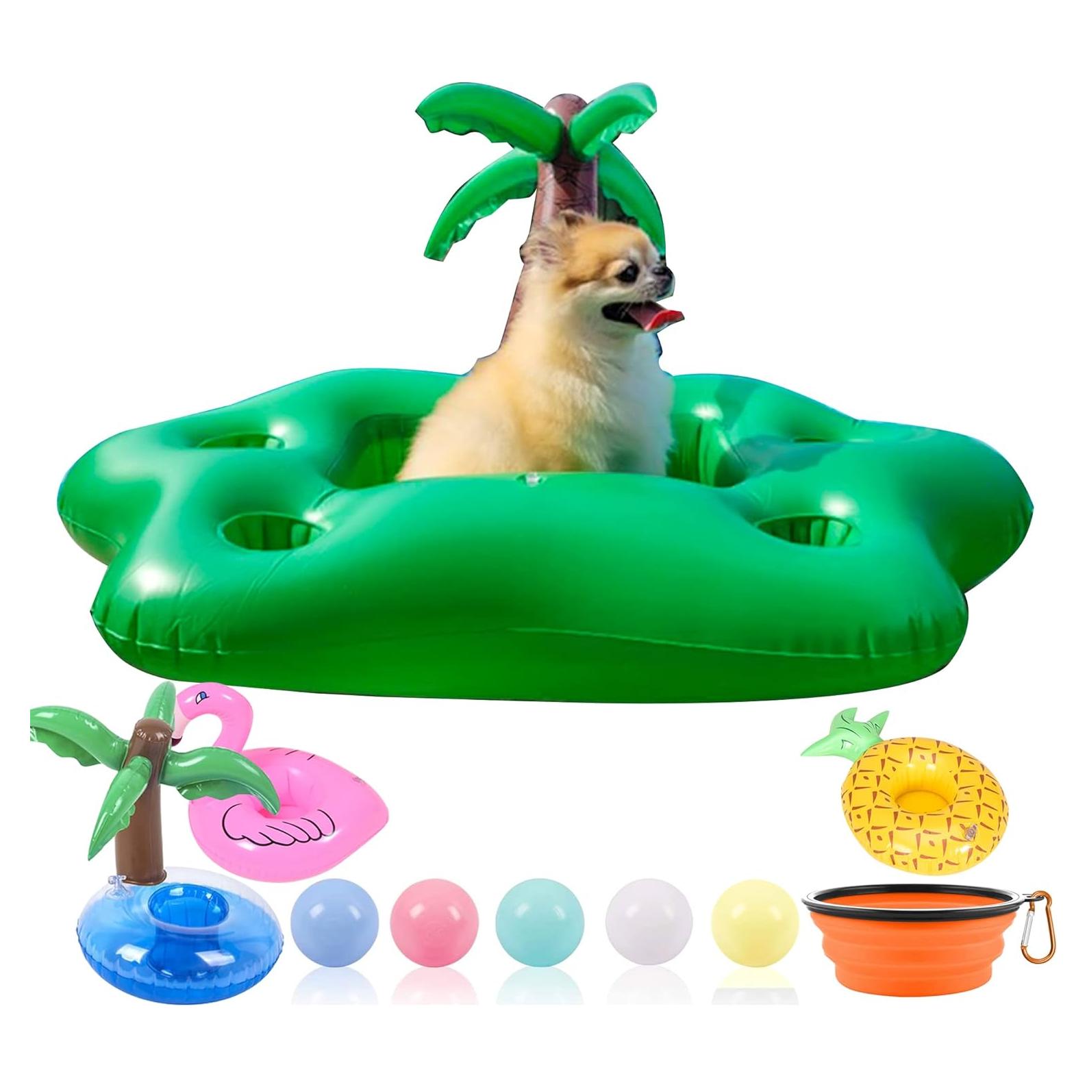 Juego de Flotadores para Perros KUCDBUN con Tazón Plegable