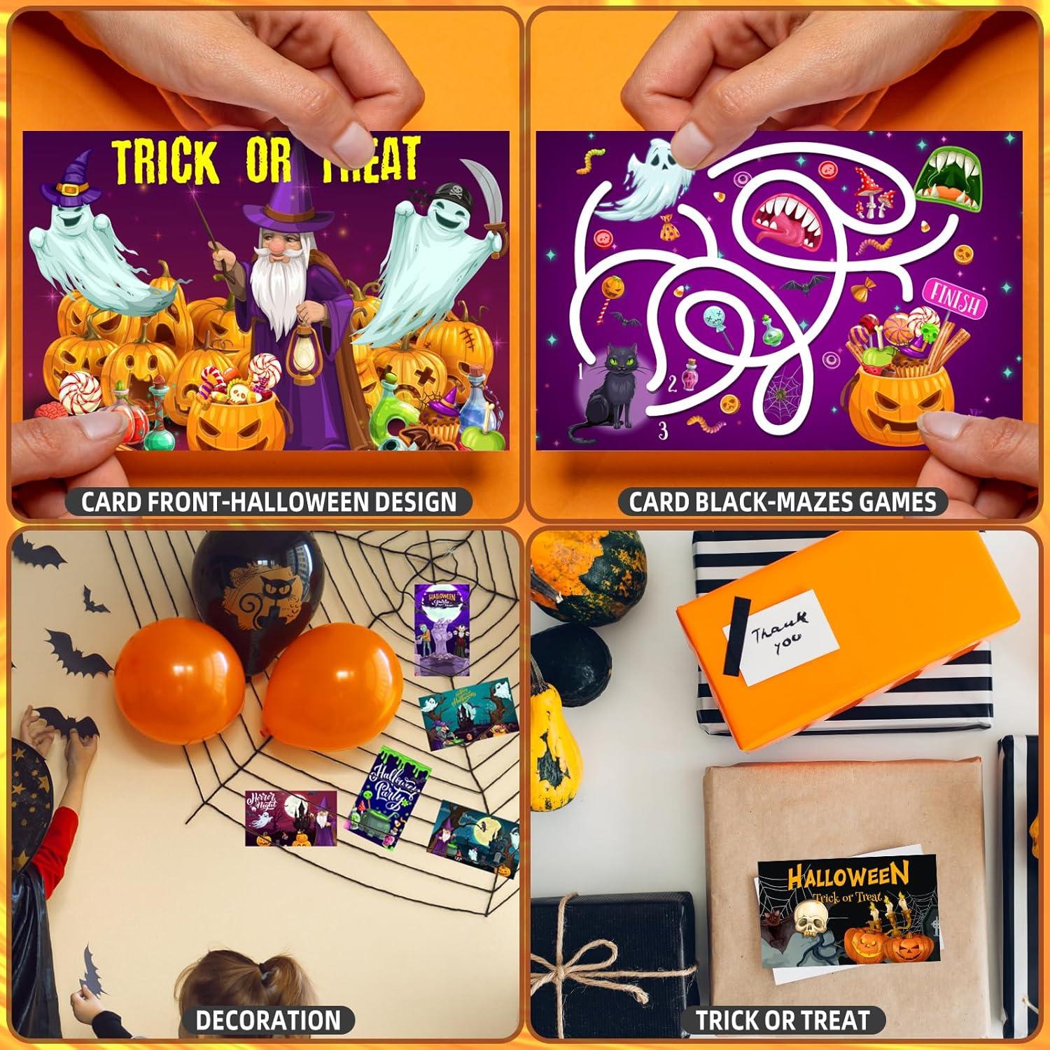 24 Llaveros Pop Antiestrés Halloween TOANWOD + Tarjetas