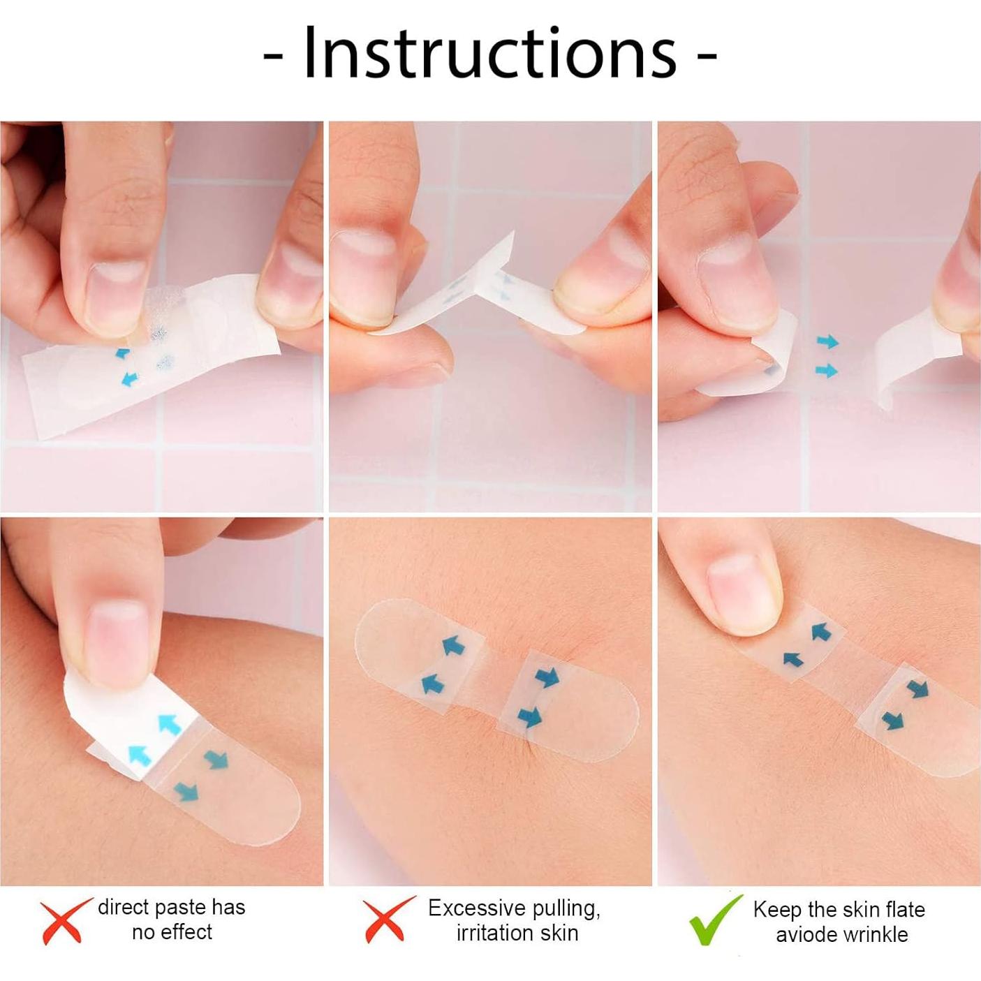 Kit de Cinta Elevadora Facial Invisible 160 Pcs - 120 Pcs Pegatinas y 40 Pcs Cinta Maquillaje