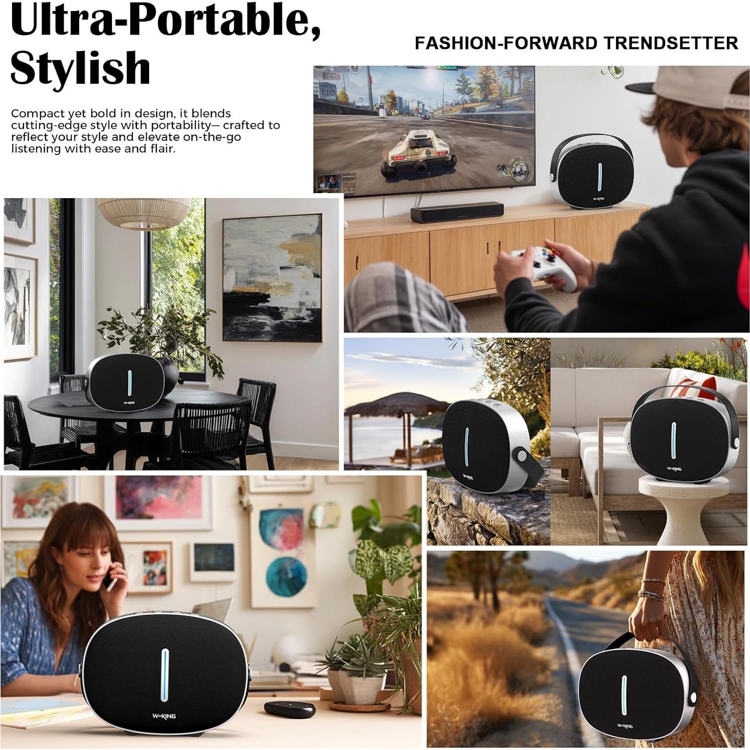 Altavoz Bluetooth W-KING T8II 96W Portátil Inalámbrico