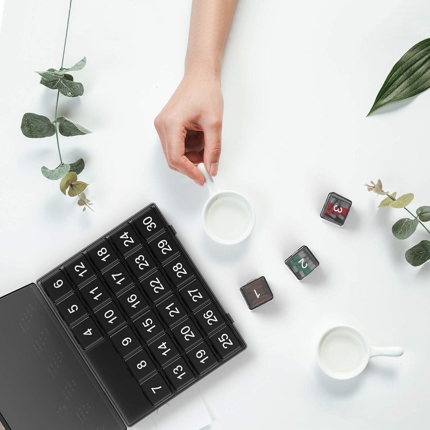 Organizador de Pastillas Mensual DOHIMGIO - 30 Compartimentos