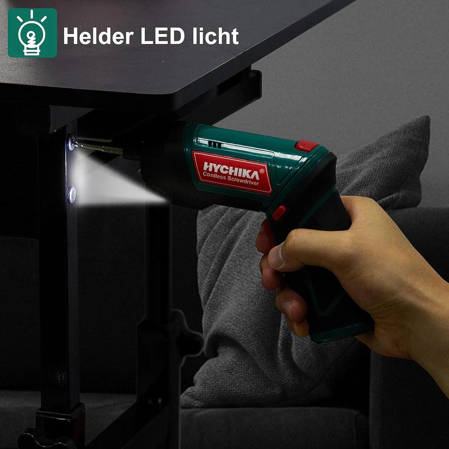 Destornillador Eléctrico Inalámbrico HYCHIKA 3.6V 6N·m 20 Accesorios