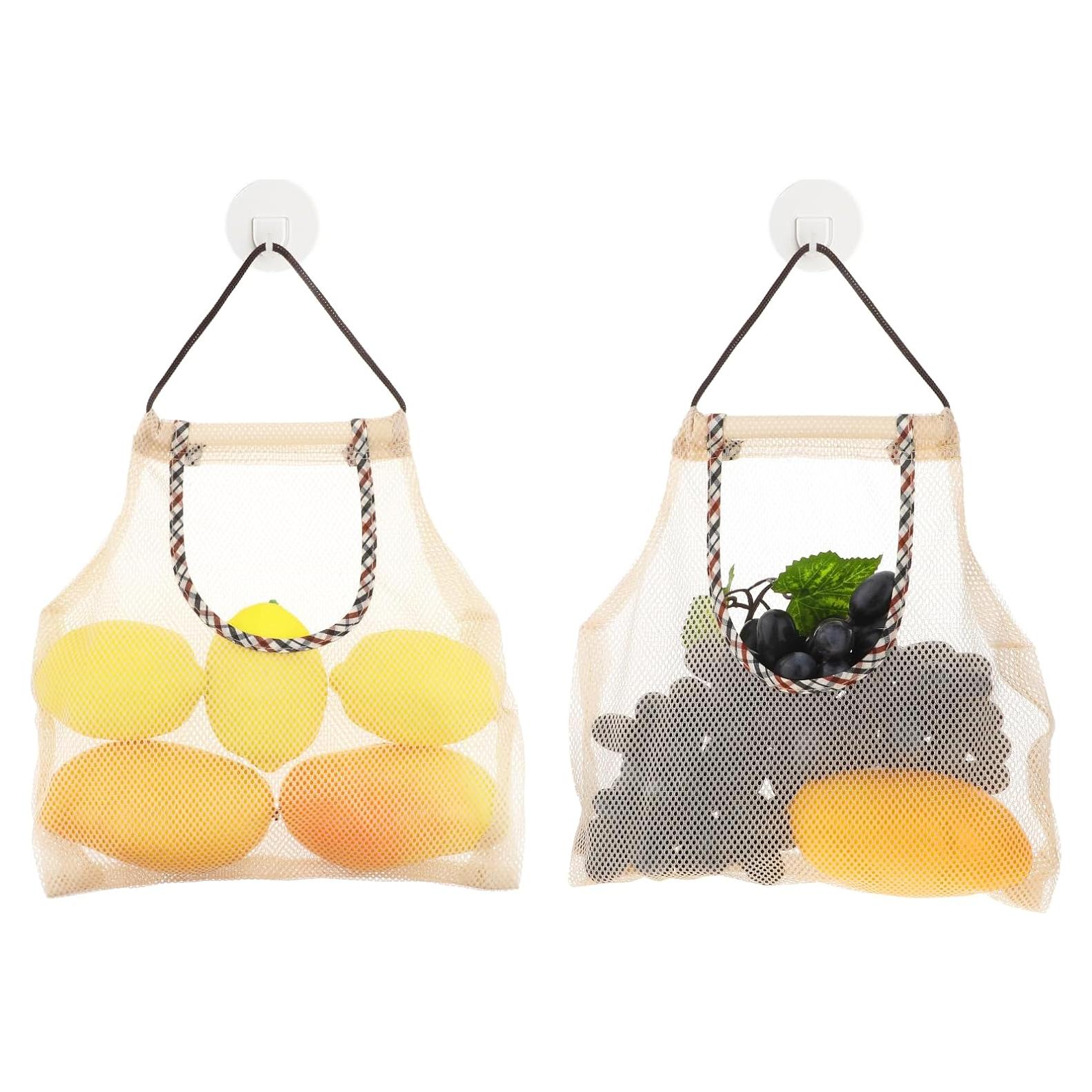 Bolsas de Malla Colgantes TIESOME 2 PCS Nylon Beige 27x26cm