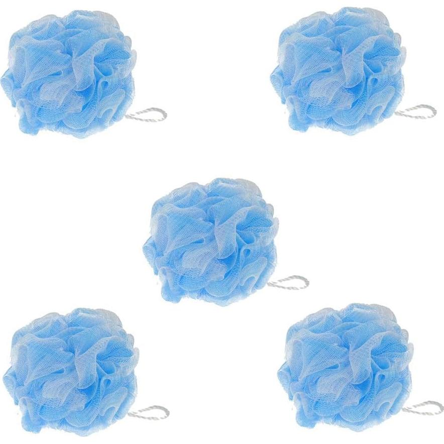 Esponjas de Ducha Exfoliantes Pouf Loofahs 5-Pack