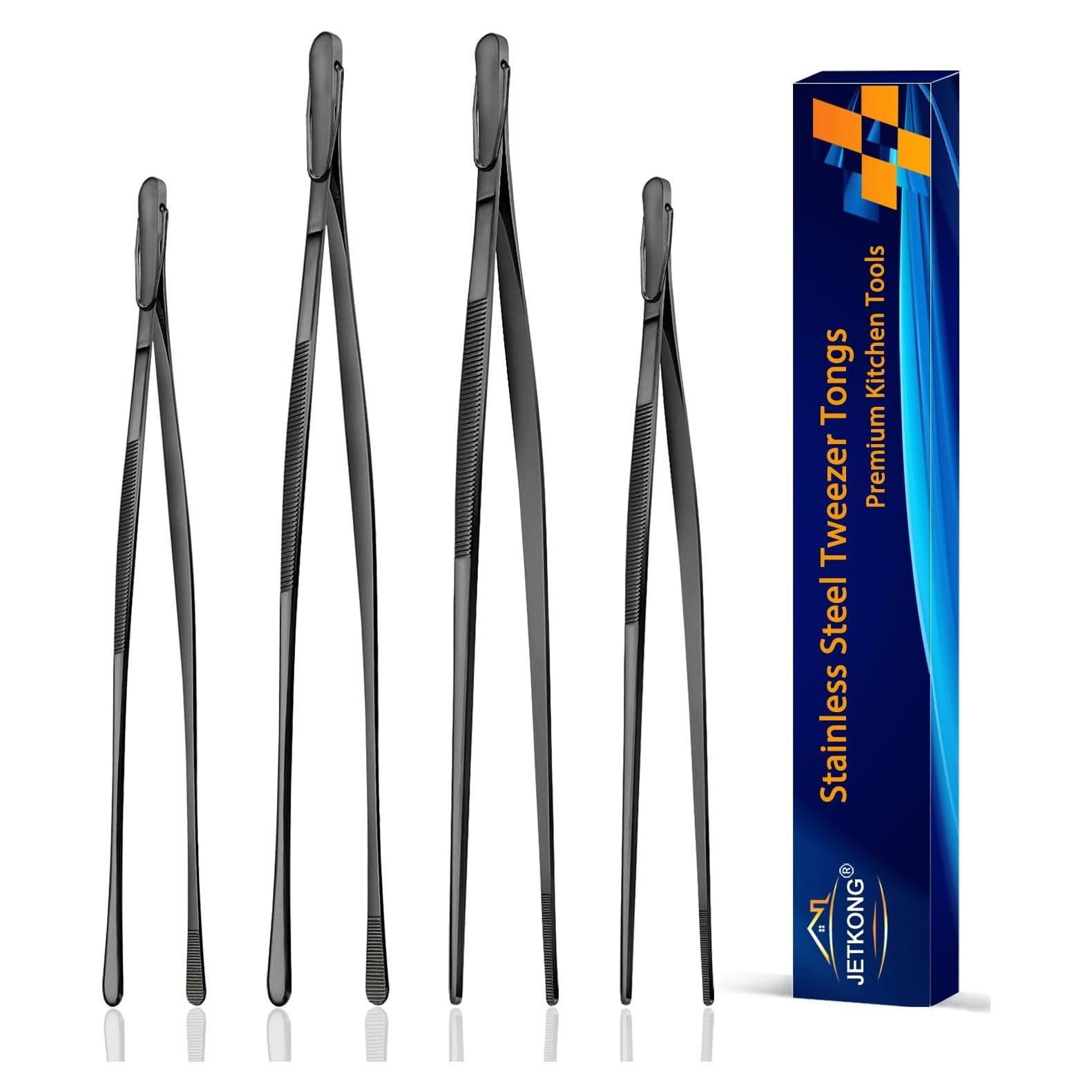 Juego de Pinzas de Cocina JETKONG 4 Pcs Acero Inoxidable 30.48 cm