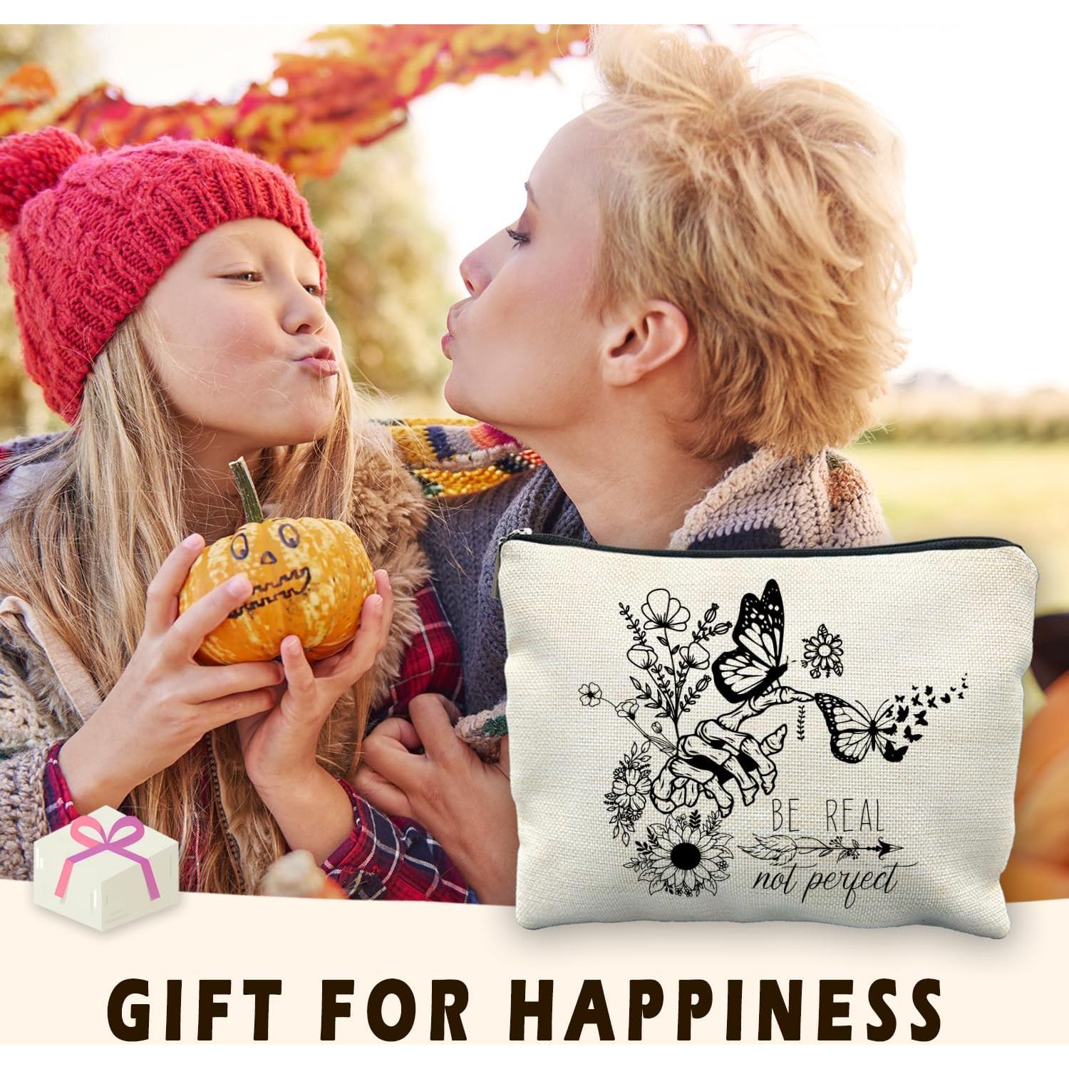 Bolsa Cosmética de Lino Be Real and Perfect - 25.4x19.1cm