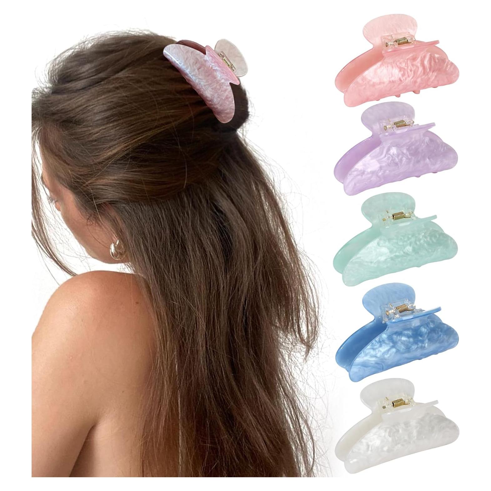 5 Clips de Garra para Cabello WRK - Medianos Antideslizantes