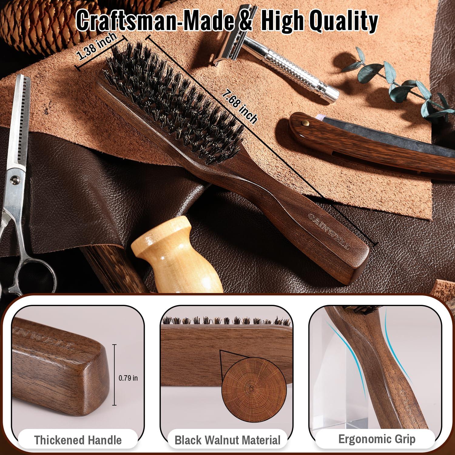 Cepillo de Cerdas de Jabalí GAINWELL para Cabello y Barba 19.5x3.5cm