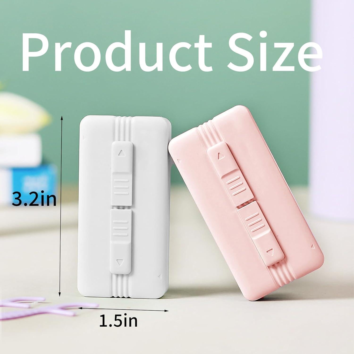 Dispensador de Hilo Dental Portátil Buhong Rosa - 10 Palillos Doble Línea