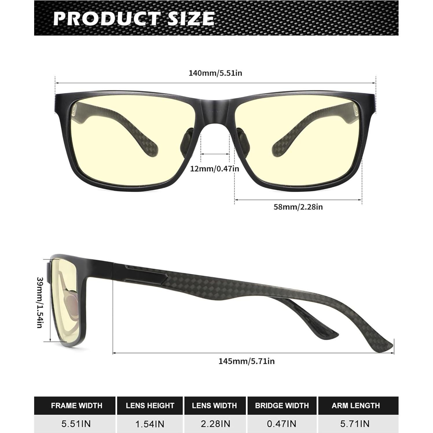 Gafas de Luz Azul ANYLUV para Hombres - Protección Ocular