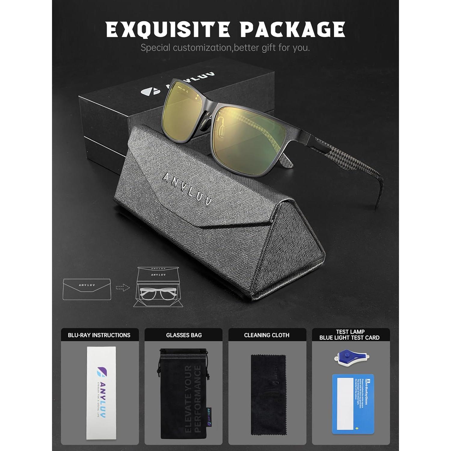 Gafas de Luz Azul ANYLUV para Hombres - Protección Ocular