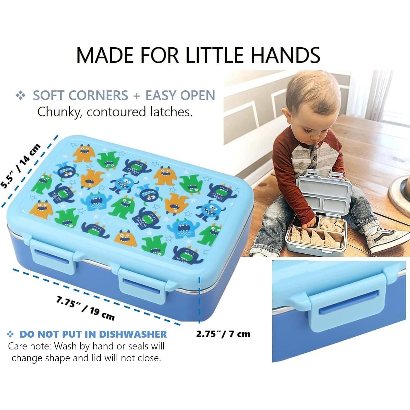 Caja Bento Kinsho Acero Inoxidable 400ml + Bolsa y Botella