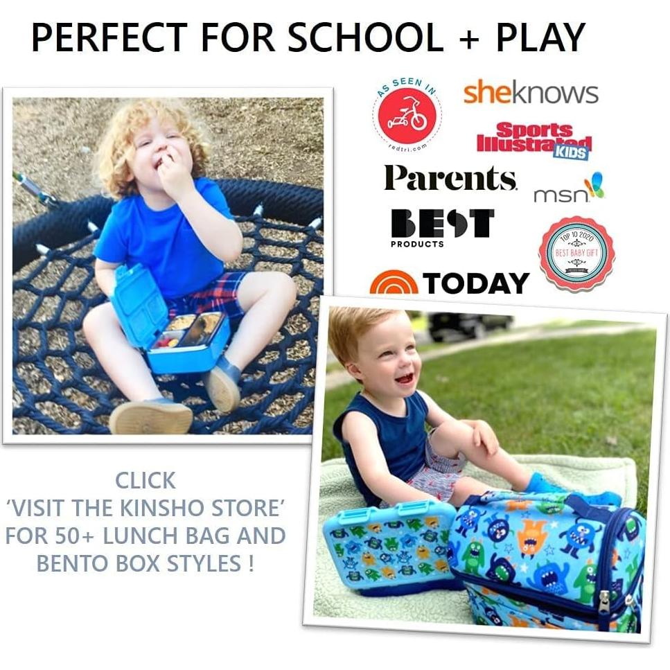 Caja Bento Kinsho Acero Inoxidable 400ml + Bolsa y Botella