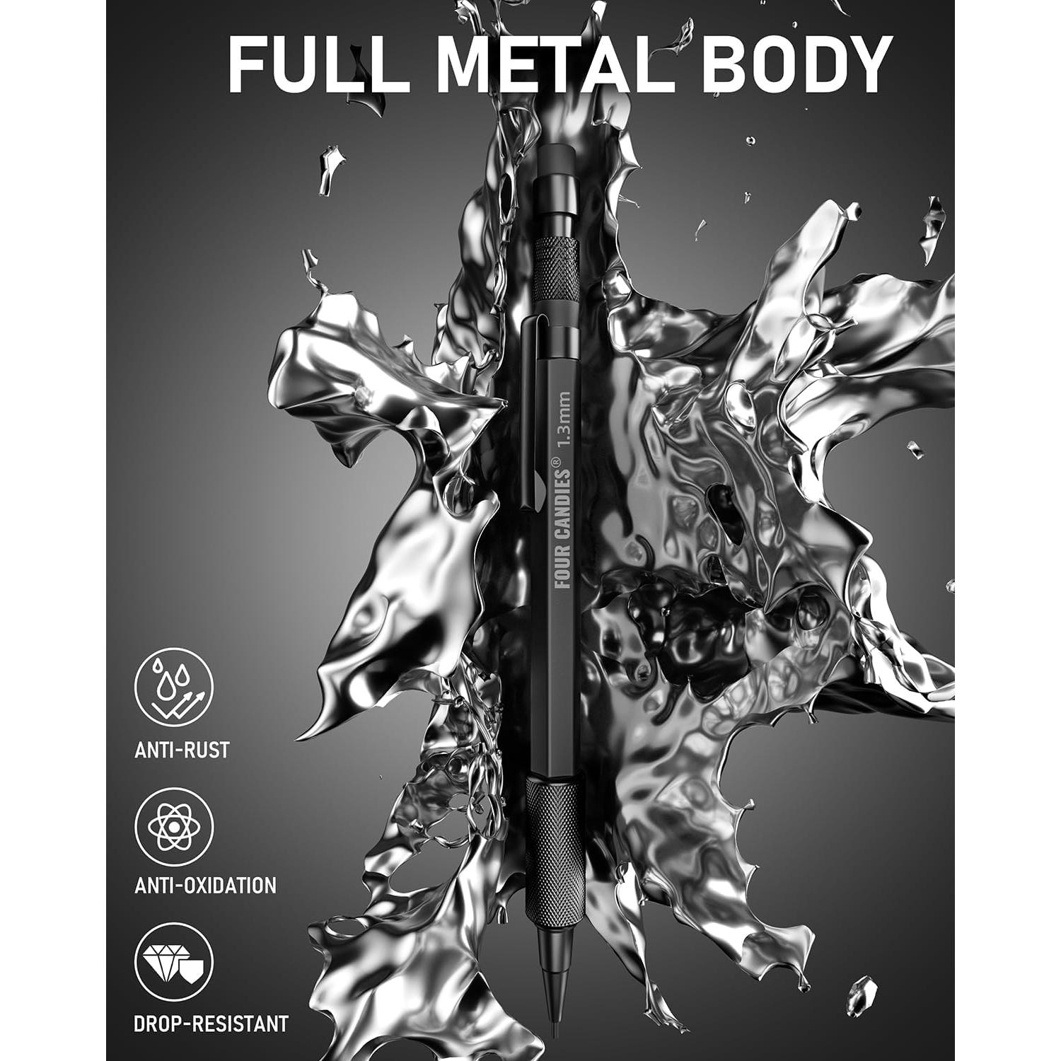 Juego de Lápices Mecánicos 1.3mm Four Candies con 24 Recargas