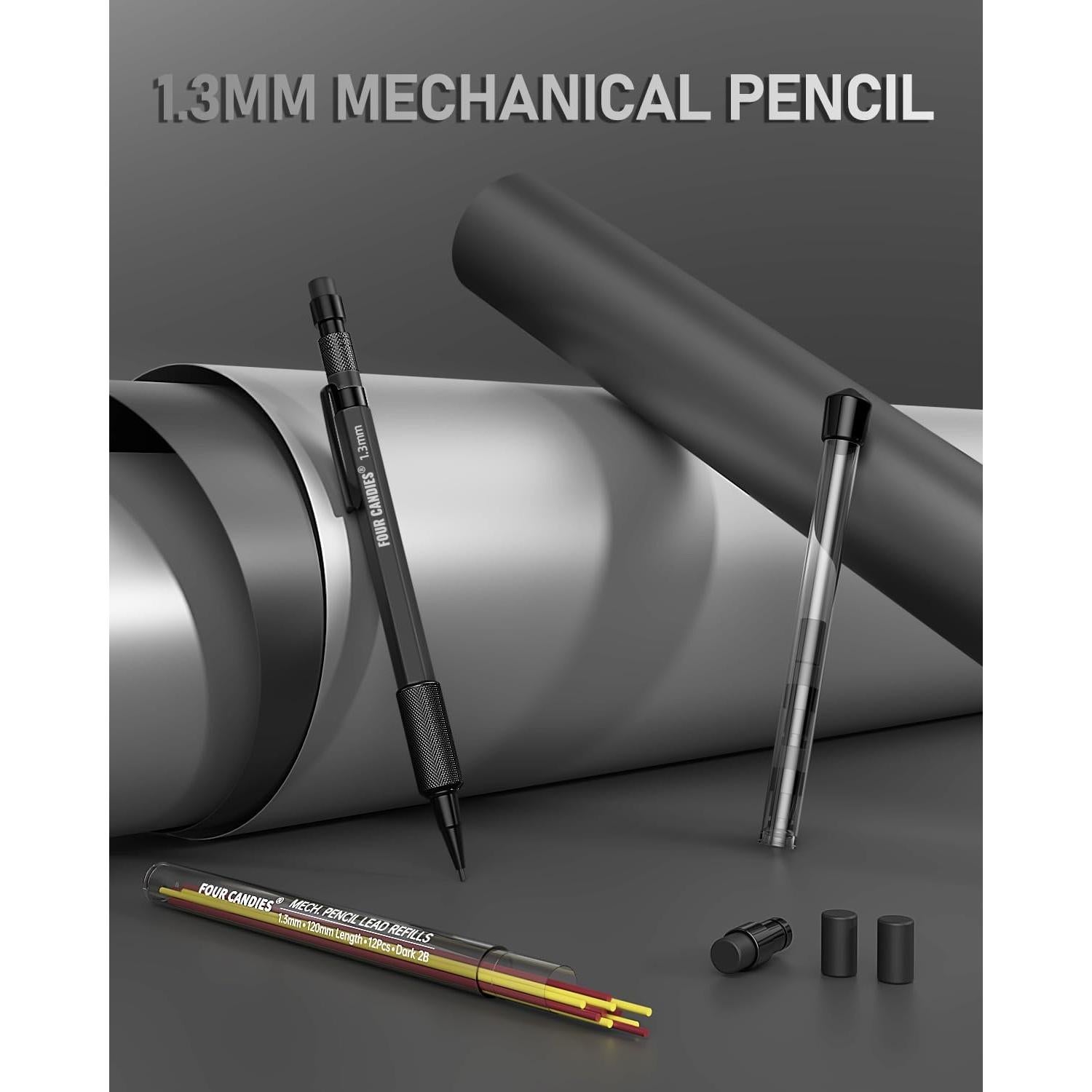 Juego de Lápices Mecánicos 1.3mm Four Candies con 24 Recargas