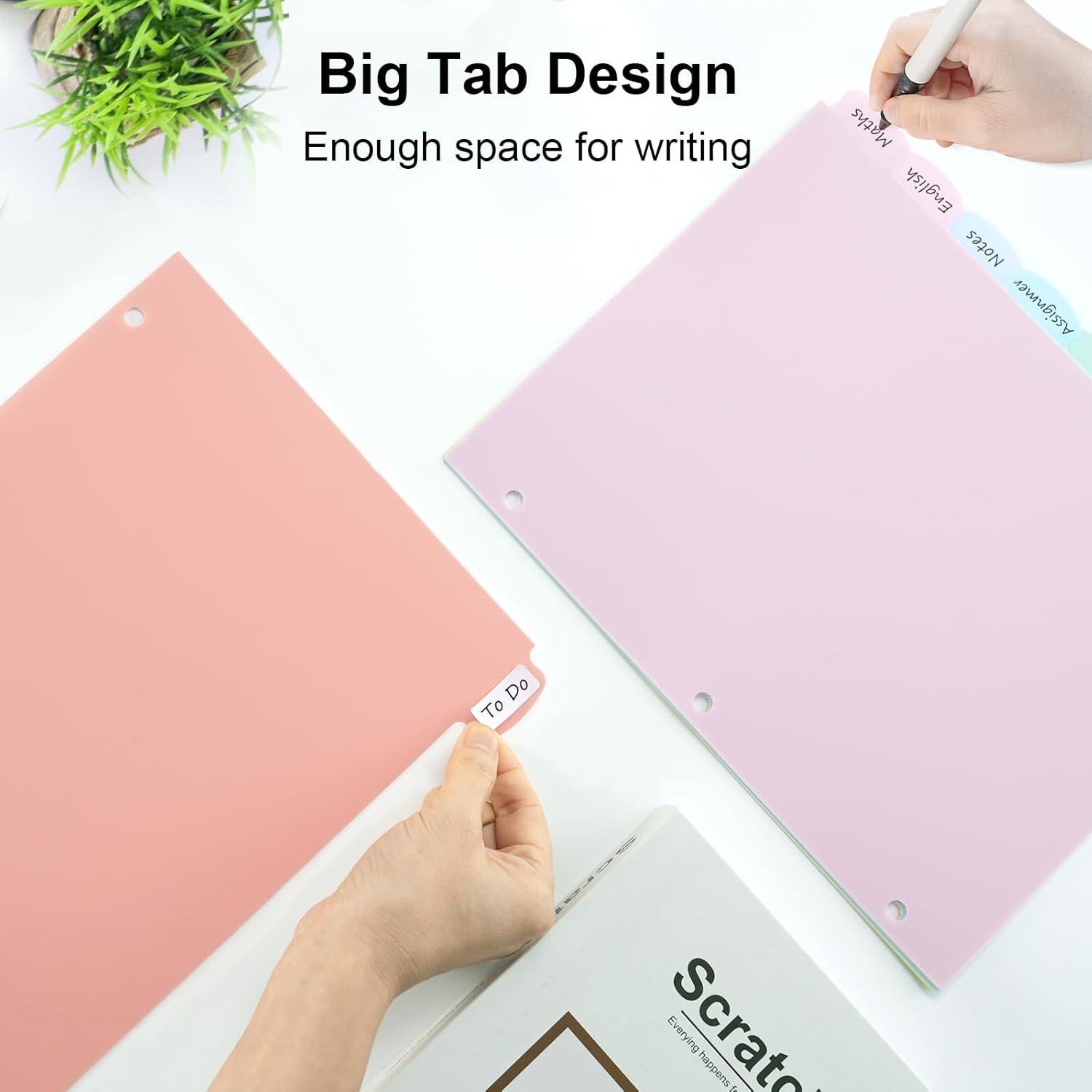 Separadores de Carpeta LRFWJS 8 Pestañas Reutilizables Carta