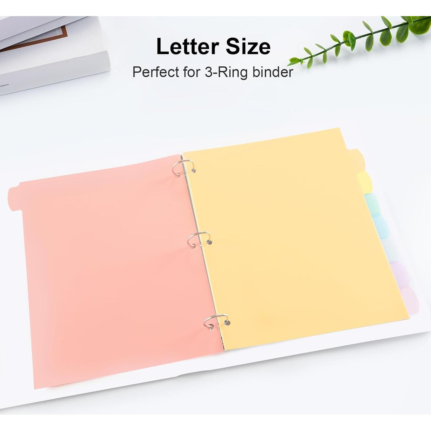 Separadores de Carpeta LRFWJS 8 Pestañas Reutilizables Carta