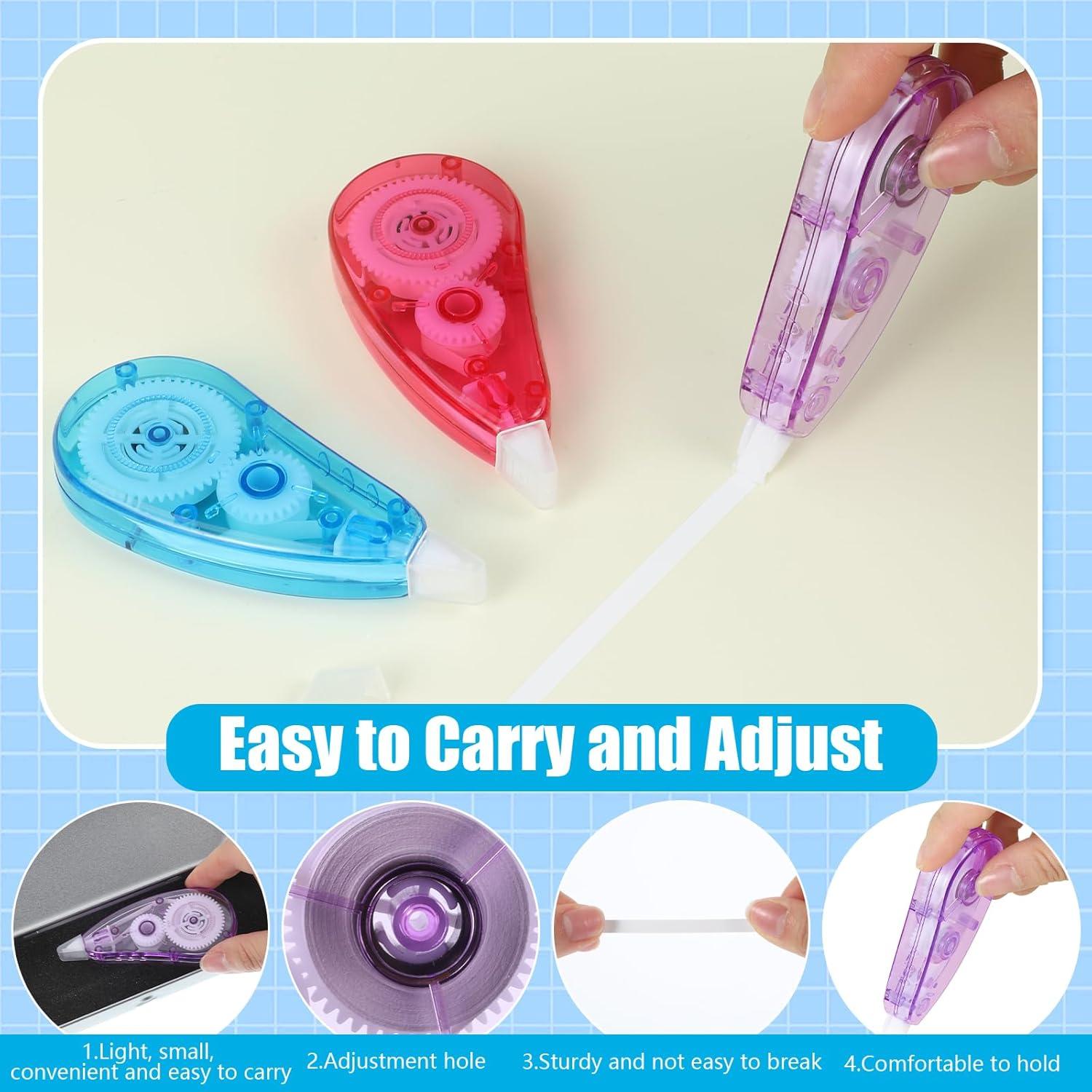 Cinta Correctora Colorida BESARME 12 Piezas 6m Cada Rollo