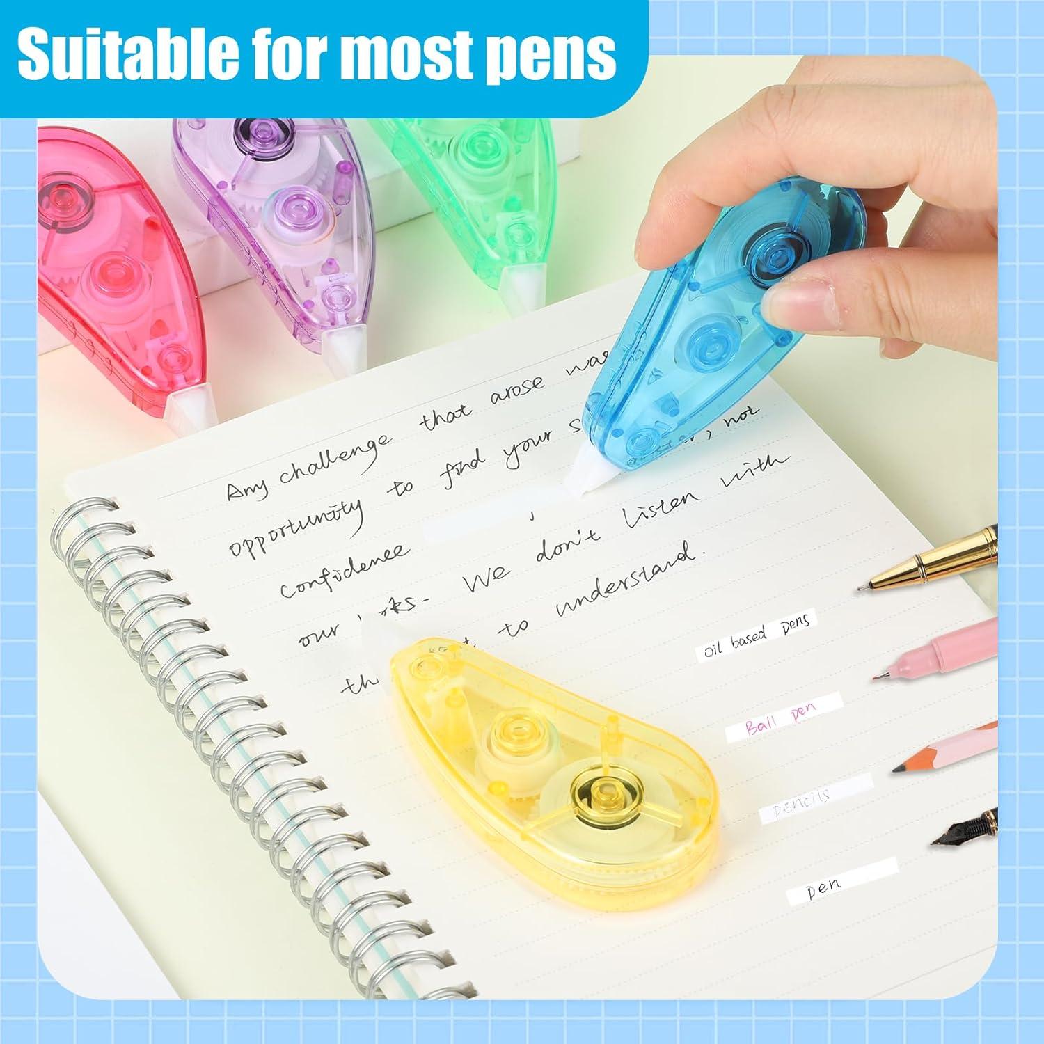 Cinta Correctora Colorida BESARME 12 Piezas 6m Cada Rollo