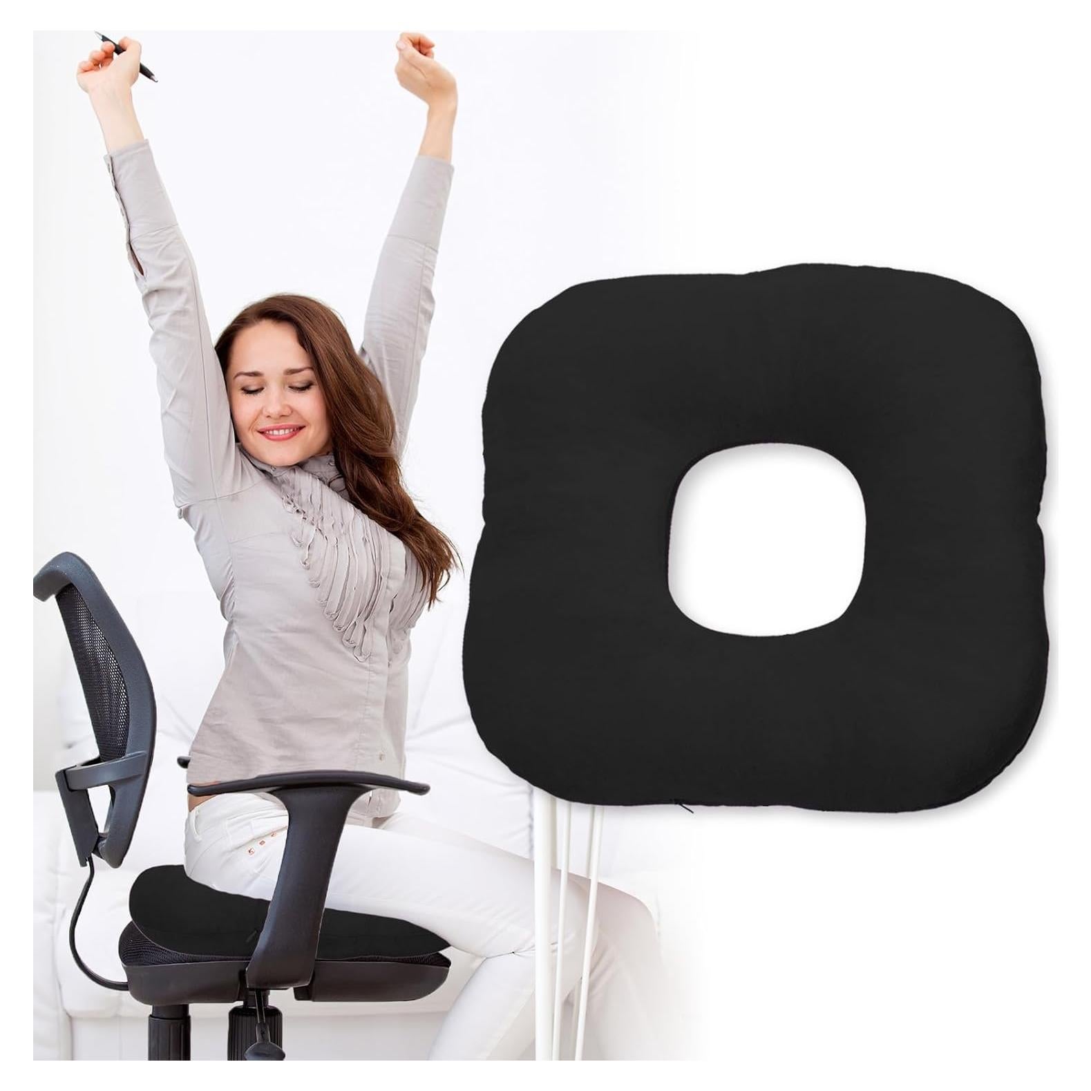 Cojín de Asiento Ergonómico Vinban Relleno Algodón Negro