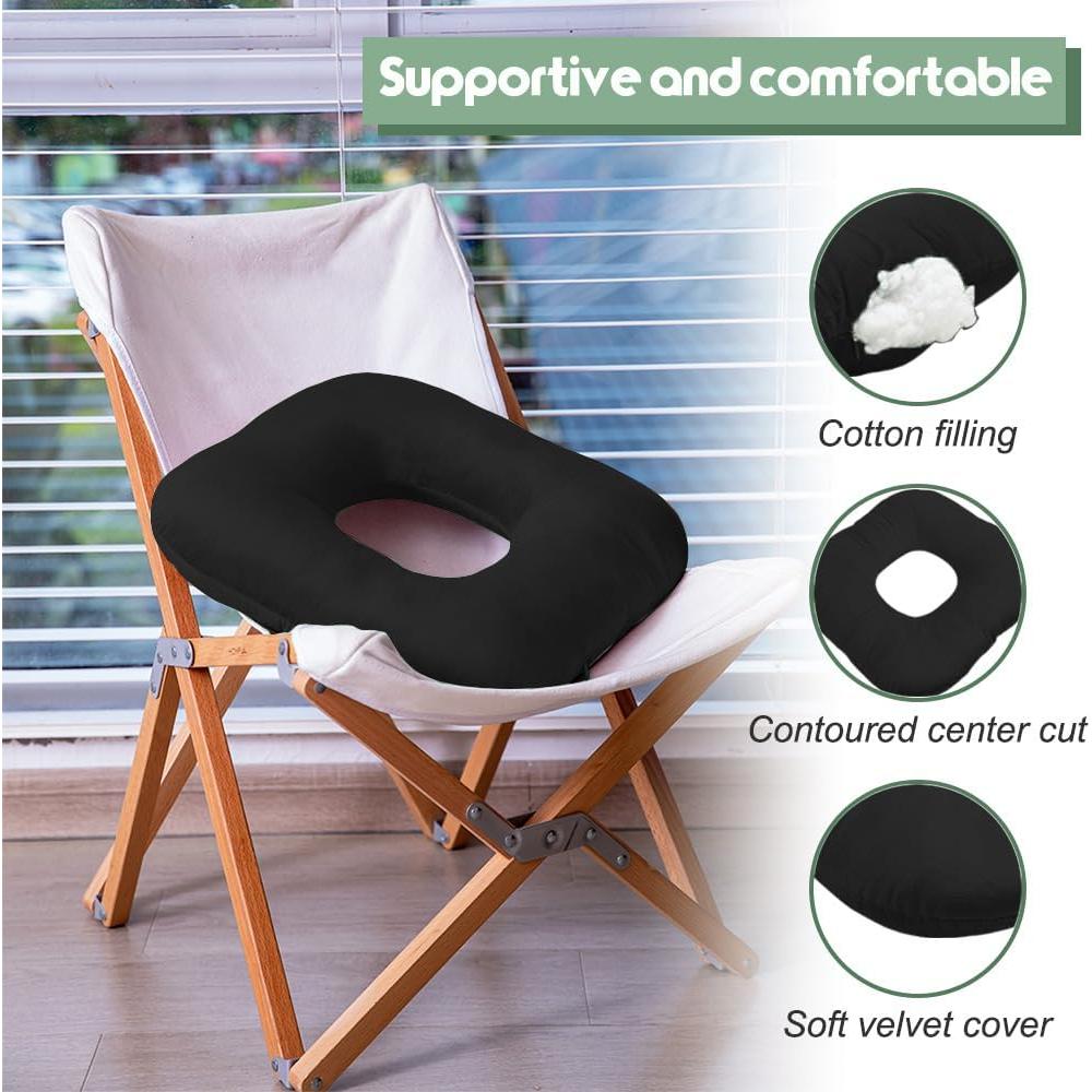 Cojín de Asiento Ergonómico Vinban Relleno Algodón Negro