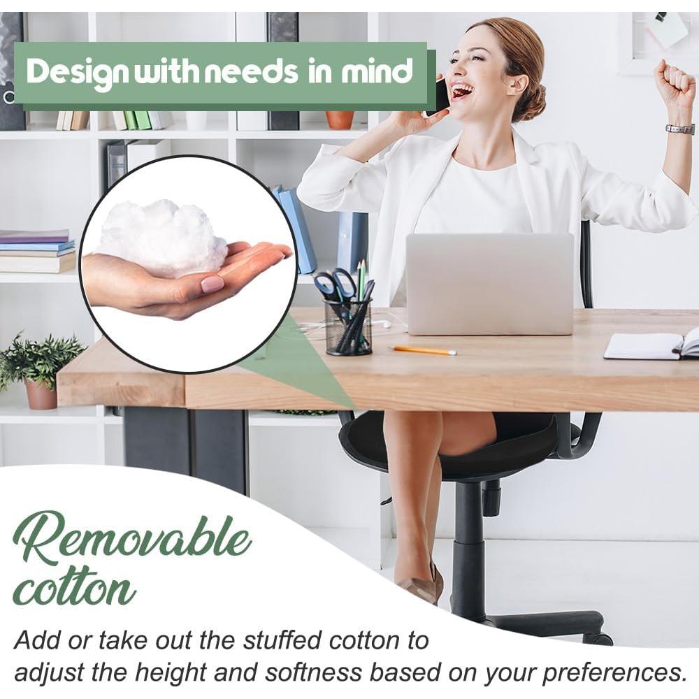 Cojín de Asiento Ergonómico Vinban Relleno Algodón Negro