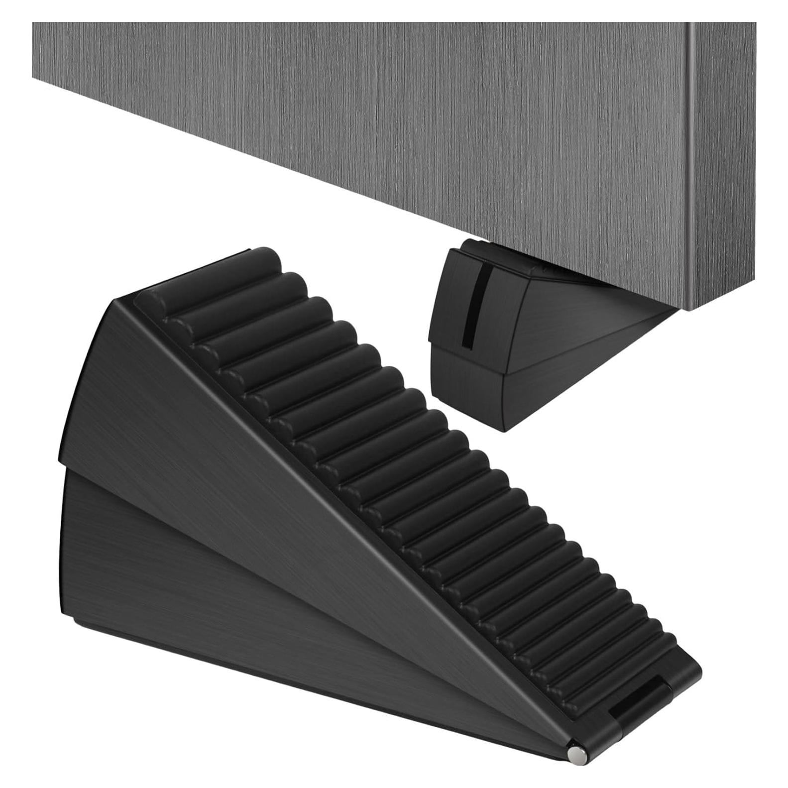 Tope de puerta ajustable ENYZTBI negro 1Pack alta resistencia