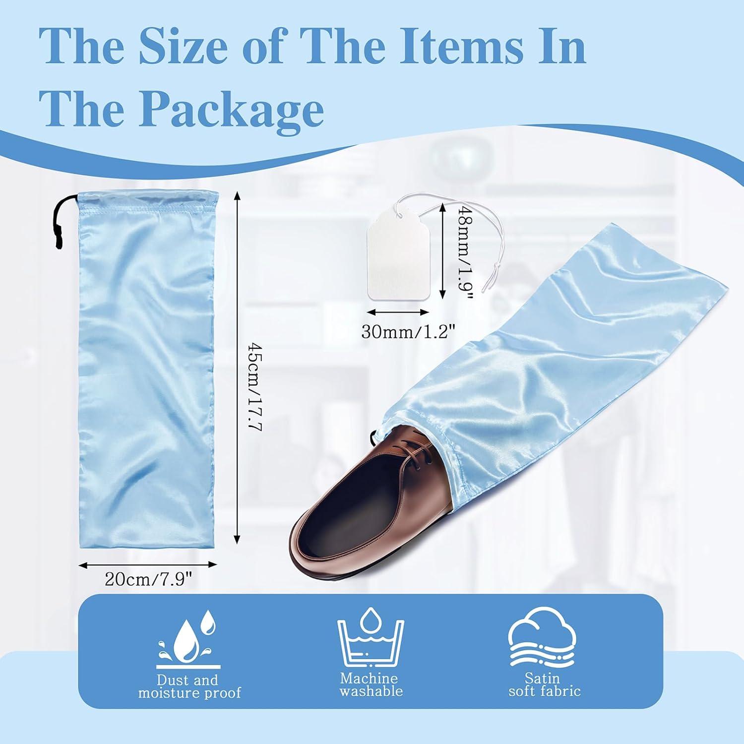 Bolsas para Zapatos Ersmak 6 Pzas Satén Azul Bebé 45x20cm