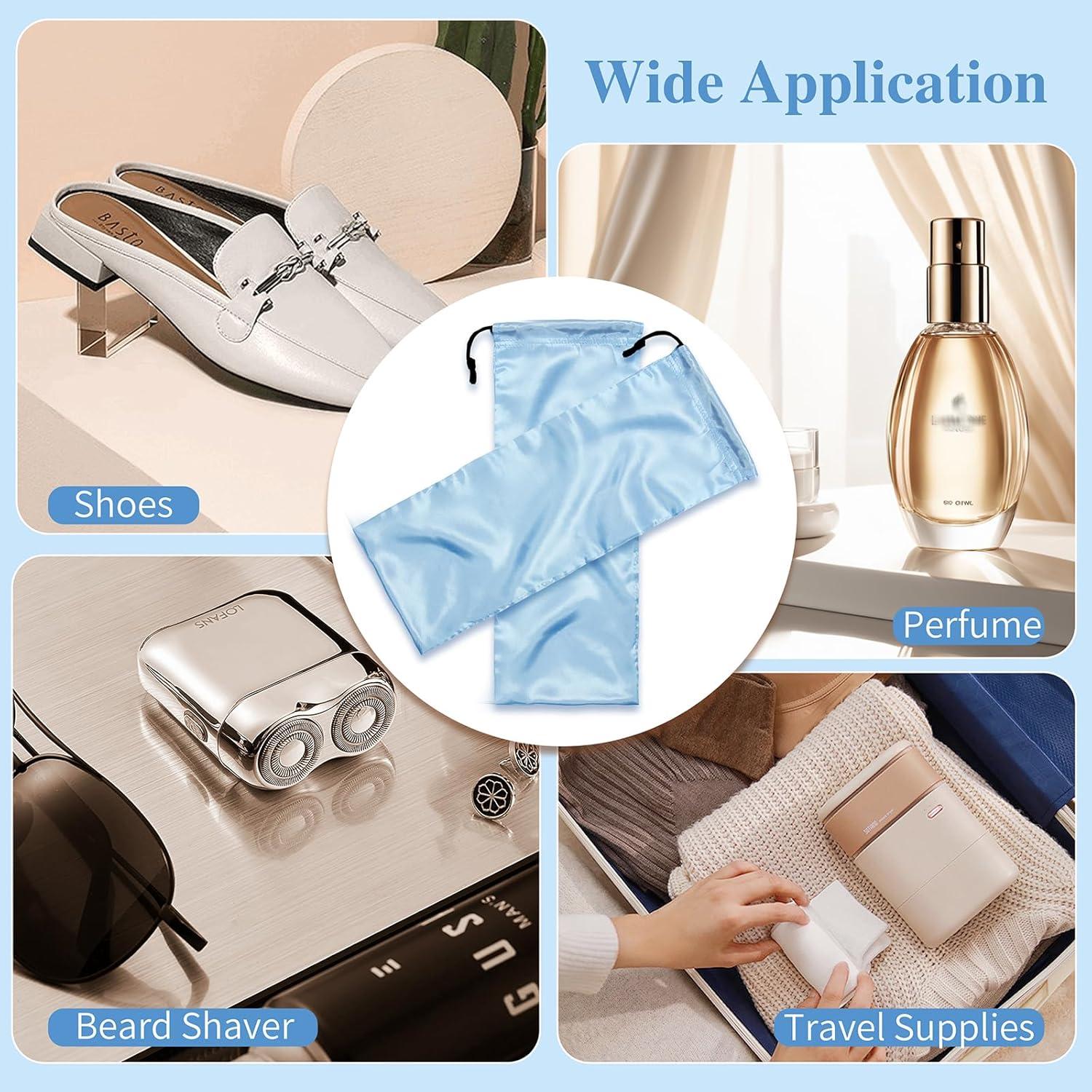 Bolsas para Zapatos Ersmak 6 Pzas Satén Azul Bebé 45x20cm