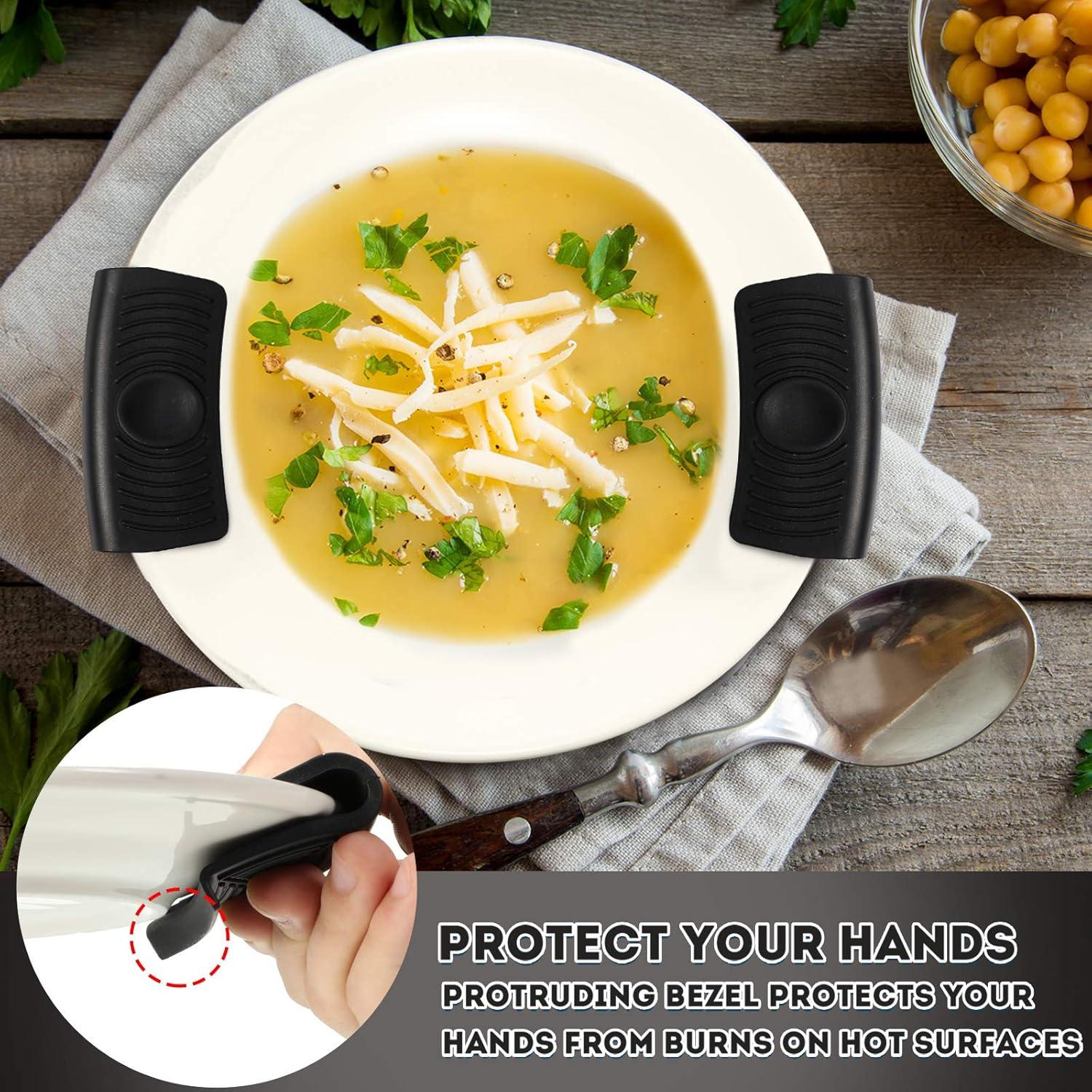 2 Pares de Mangos de Silicona Aislantes Patelai - Negro