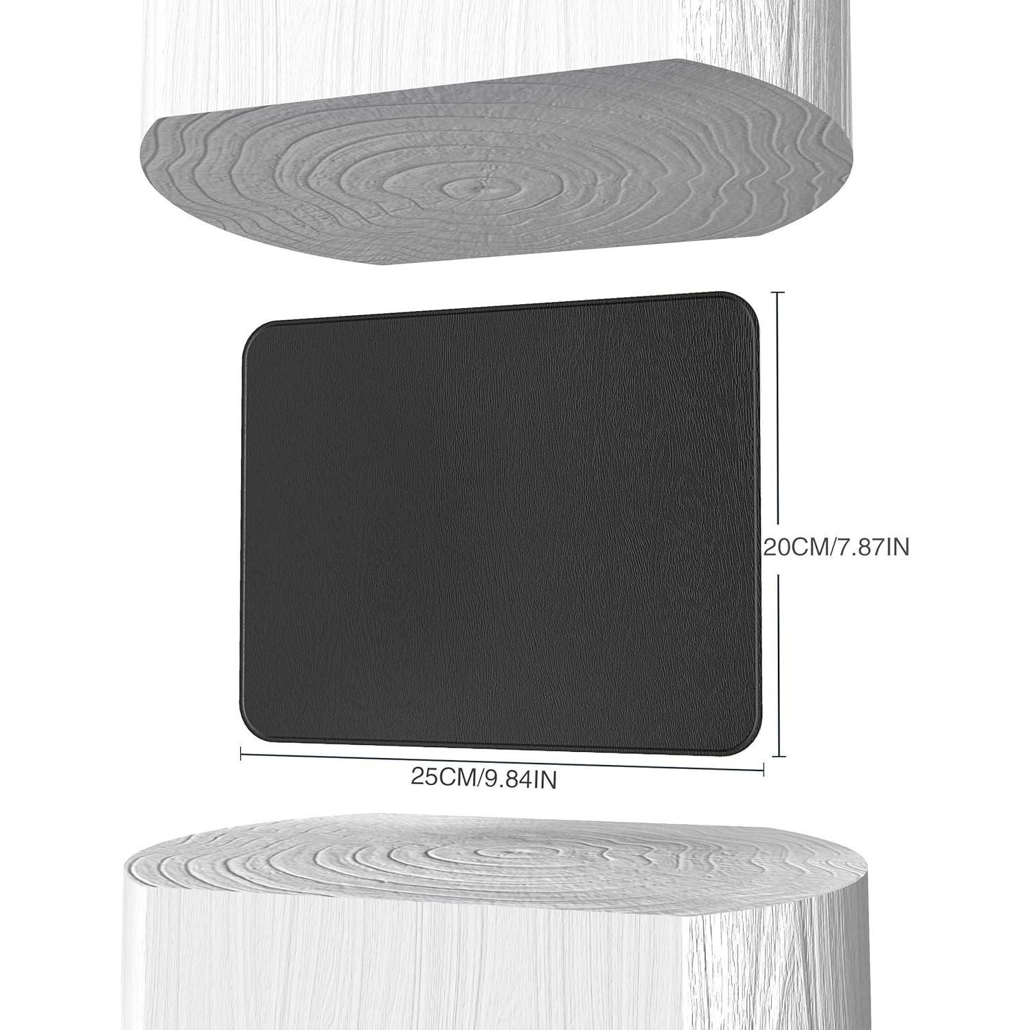 Alfombrilla de Ratón YSAGi Negra, Dura y Antideslizante 27x24 cm