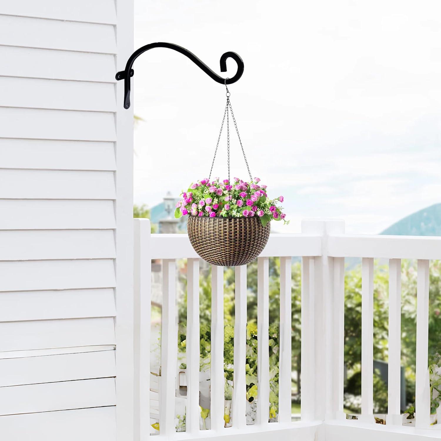 Soporte para Plantas Colgantes Hourleey 20.32 cm 2 Pack Metal Negro