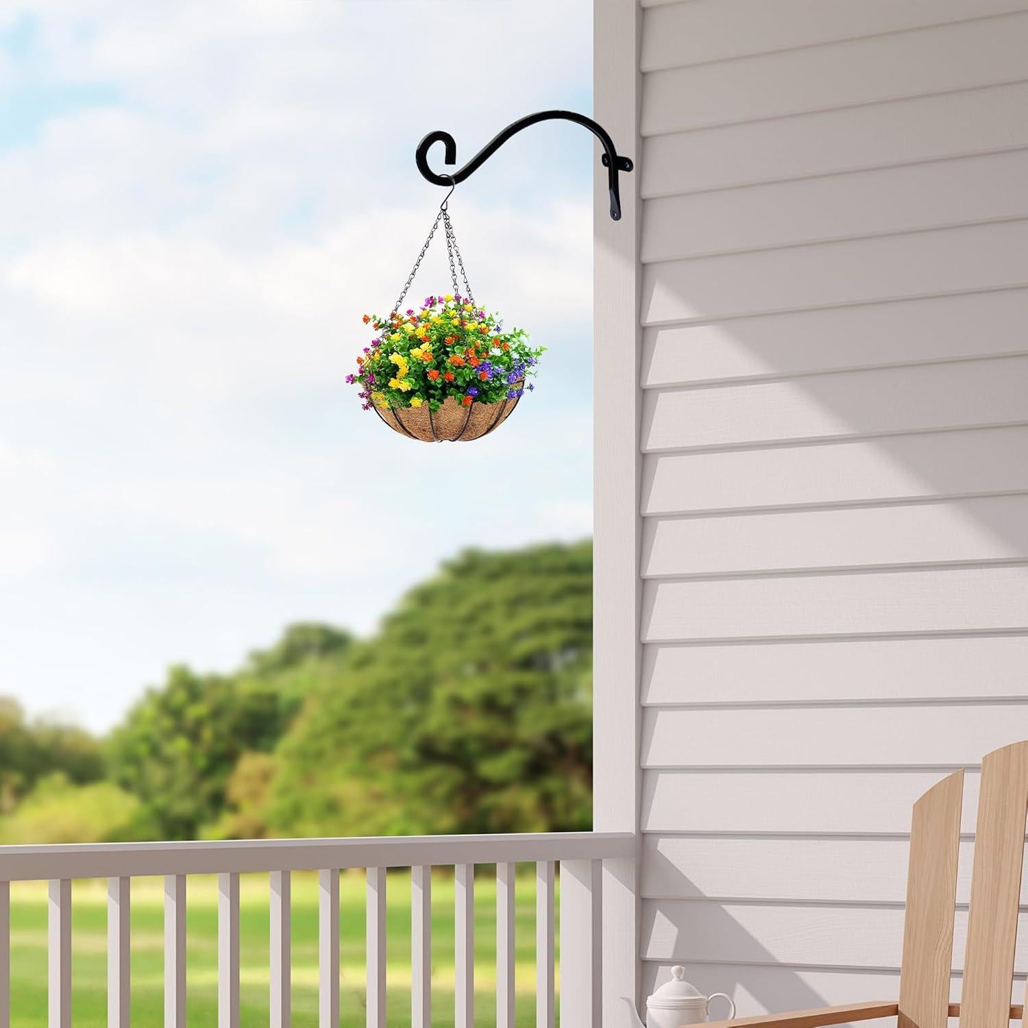 Soporte para Plantas Colgantes Hourleey 20.32 cm 2 Pack Metal Negro