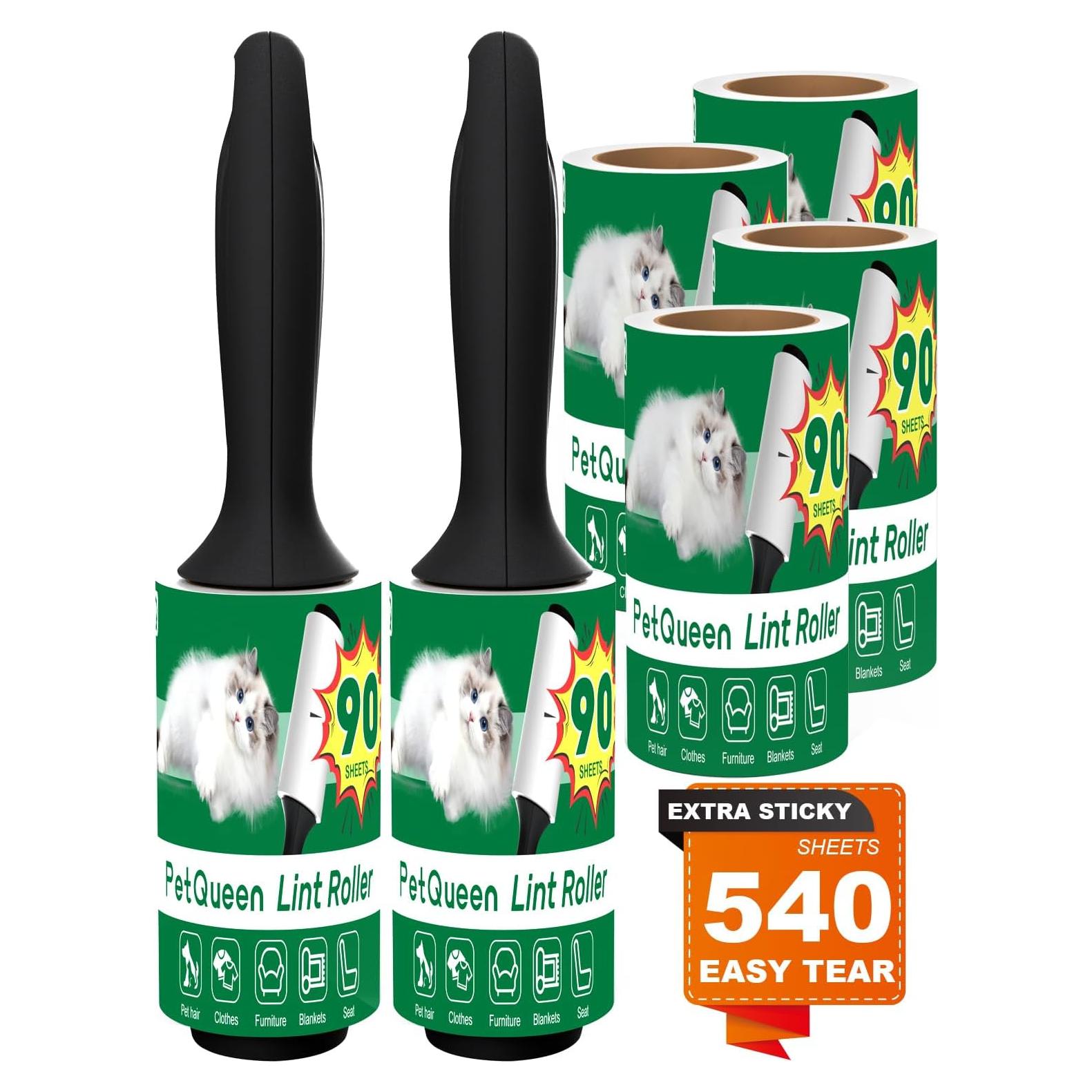 Rodillos para Pelusa Petqueen - 2 Mangos y 6 Rodillos, 560 Hojas