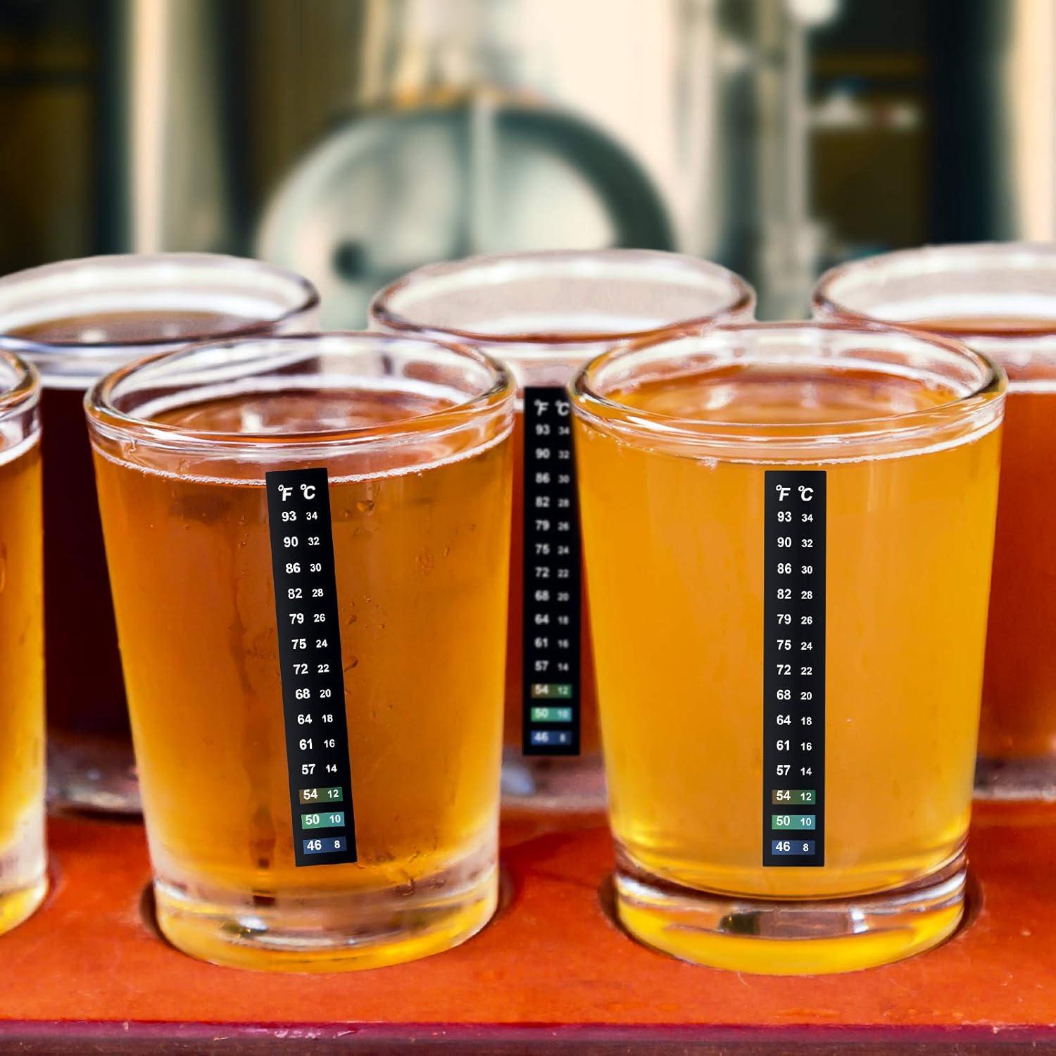 Zonon 24 Tiras Termómetro Adhesivo 8-34 °C para Cerveza