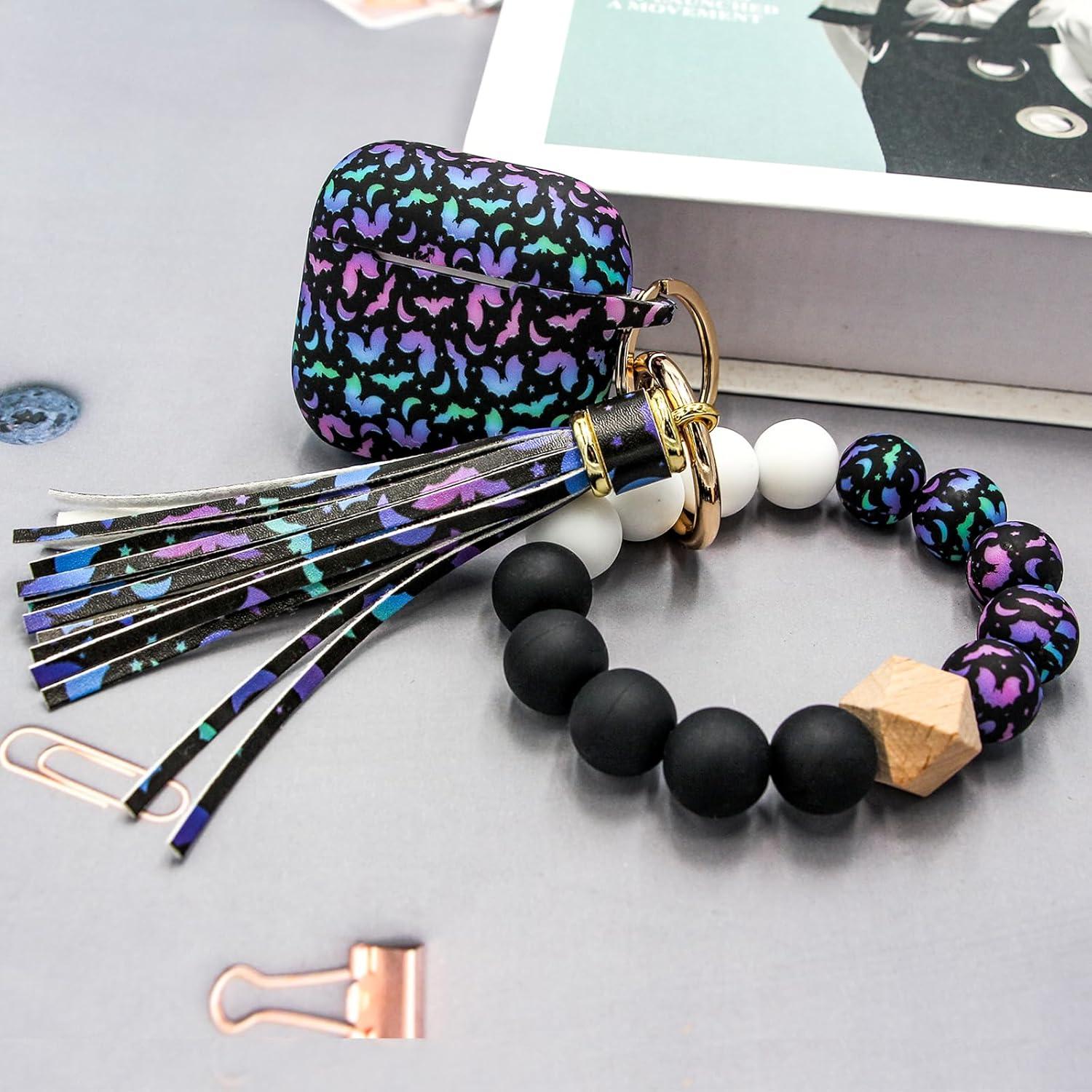 Funda de Silicona PowerDriver para AirPods 4 con Llavero Colorido