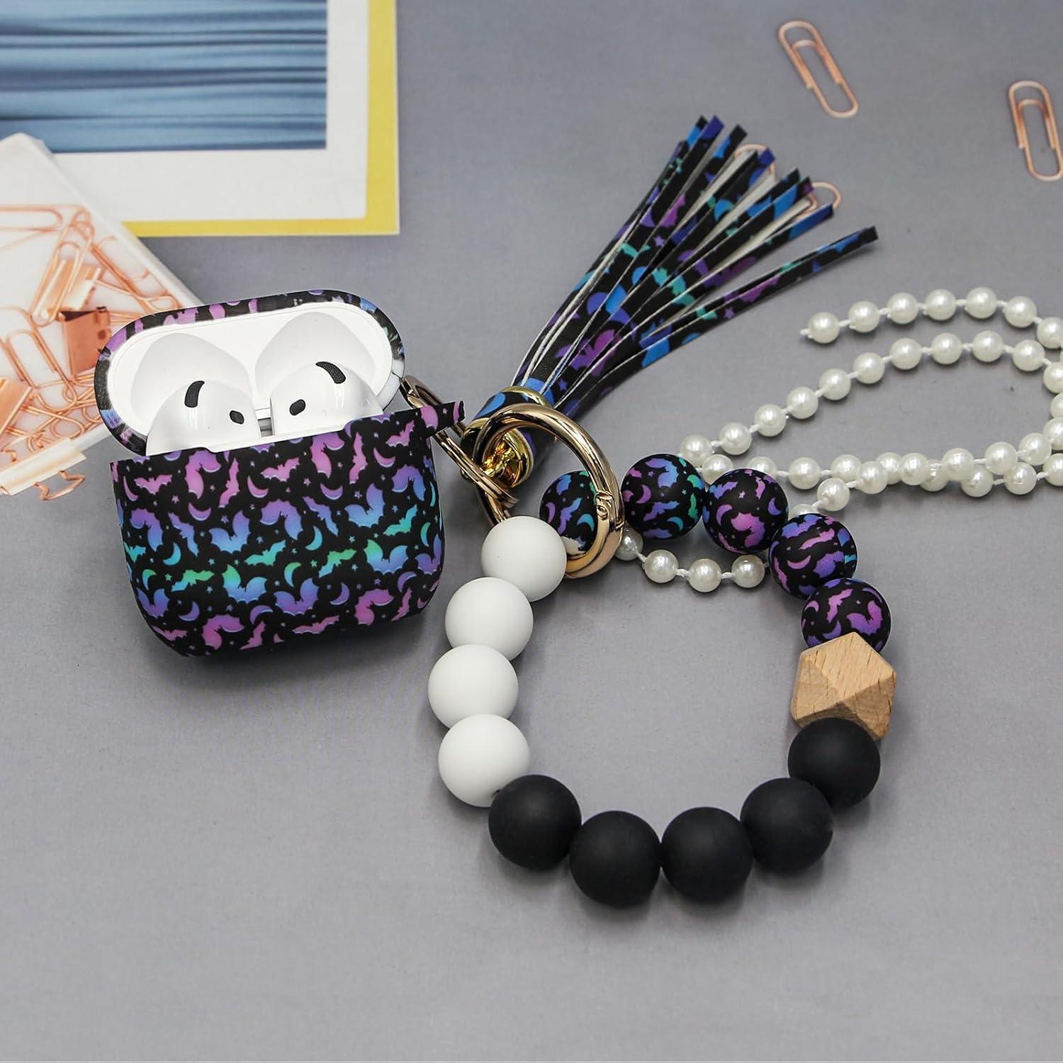 Funda de Silicona PowerDriver para AirPods 4 con Llavero Colorido