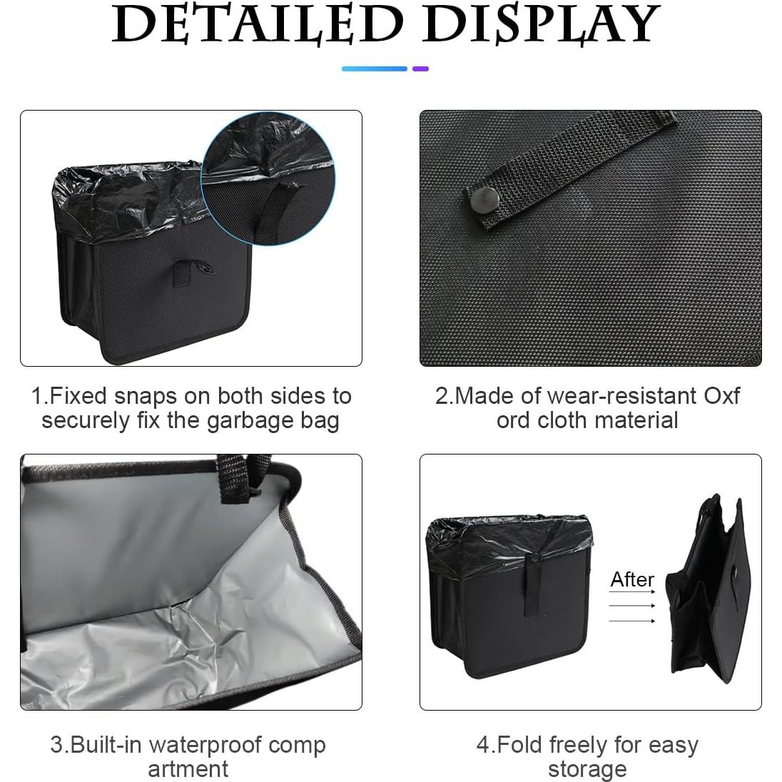 Basurero de Coche Plegable XINLIYA 7 Litros Impermeable