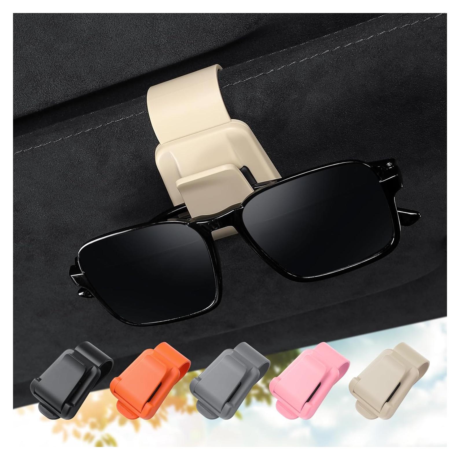 Paquete de 2 Clips para Gafas de Sol KAFANLIN Beige