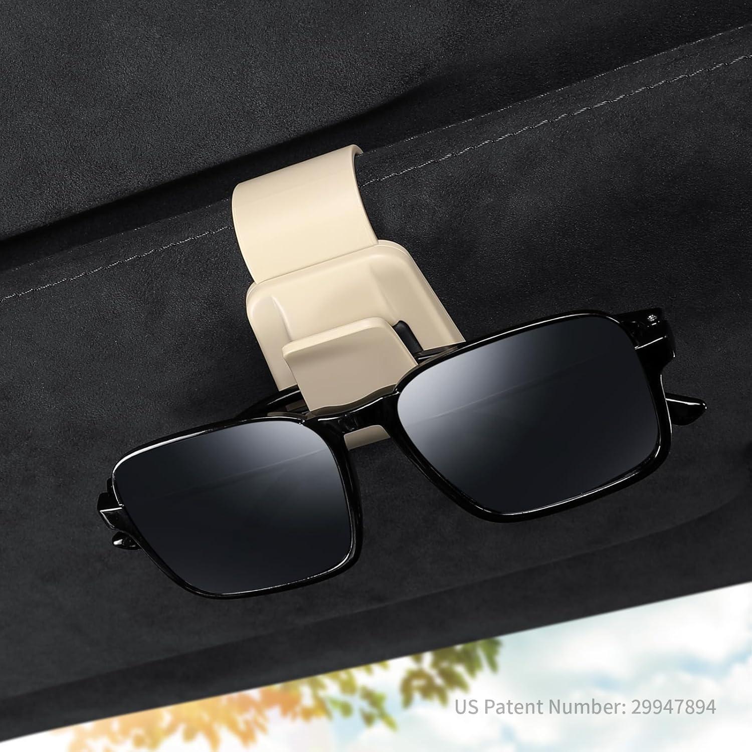 Paquete de 2 Clips para Gafas de Sol KAFANLIN Beige