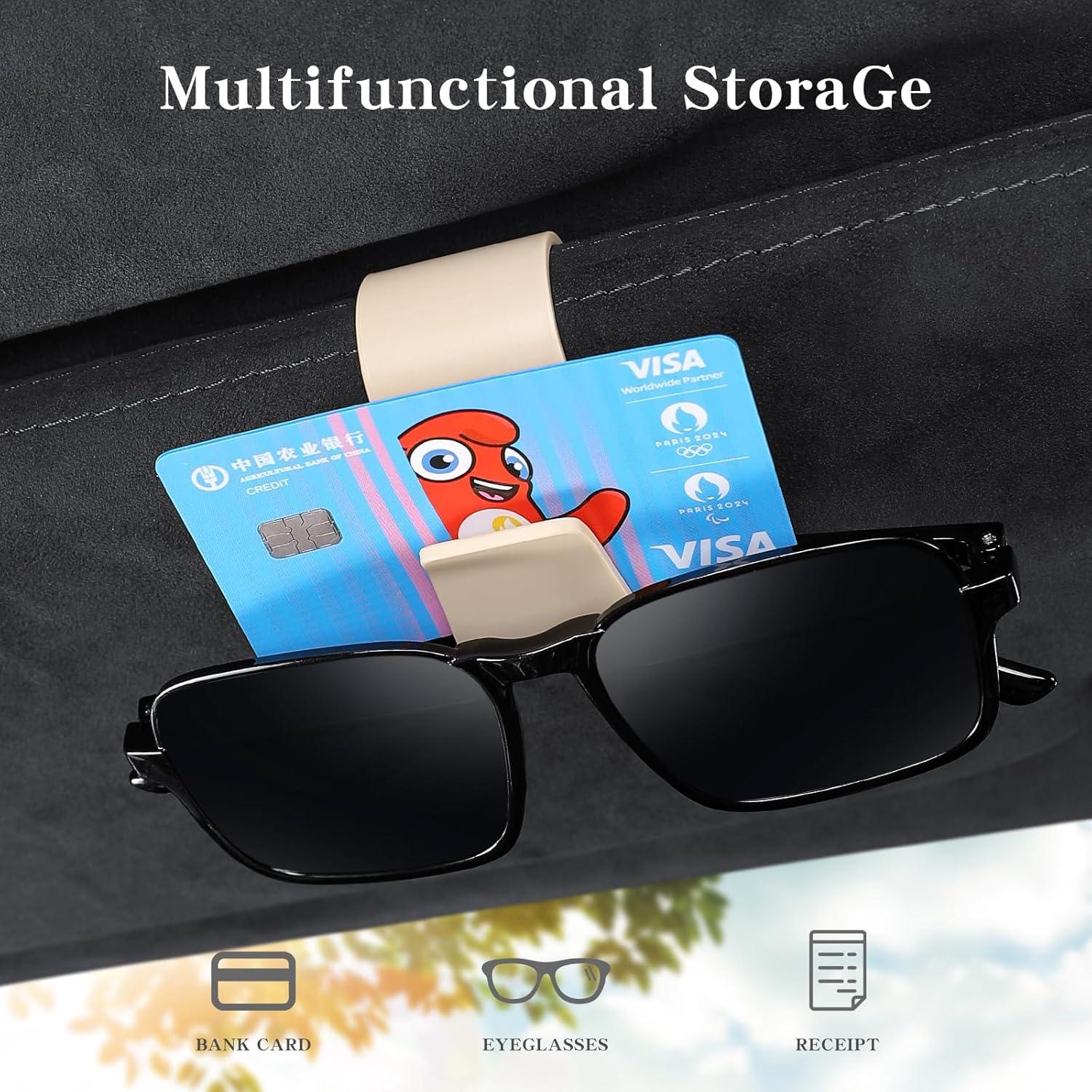 Paquete de 2 Clips para Gafas de Sol KAFANLIN Beige